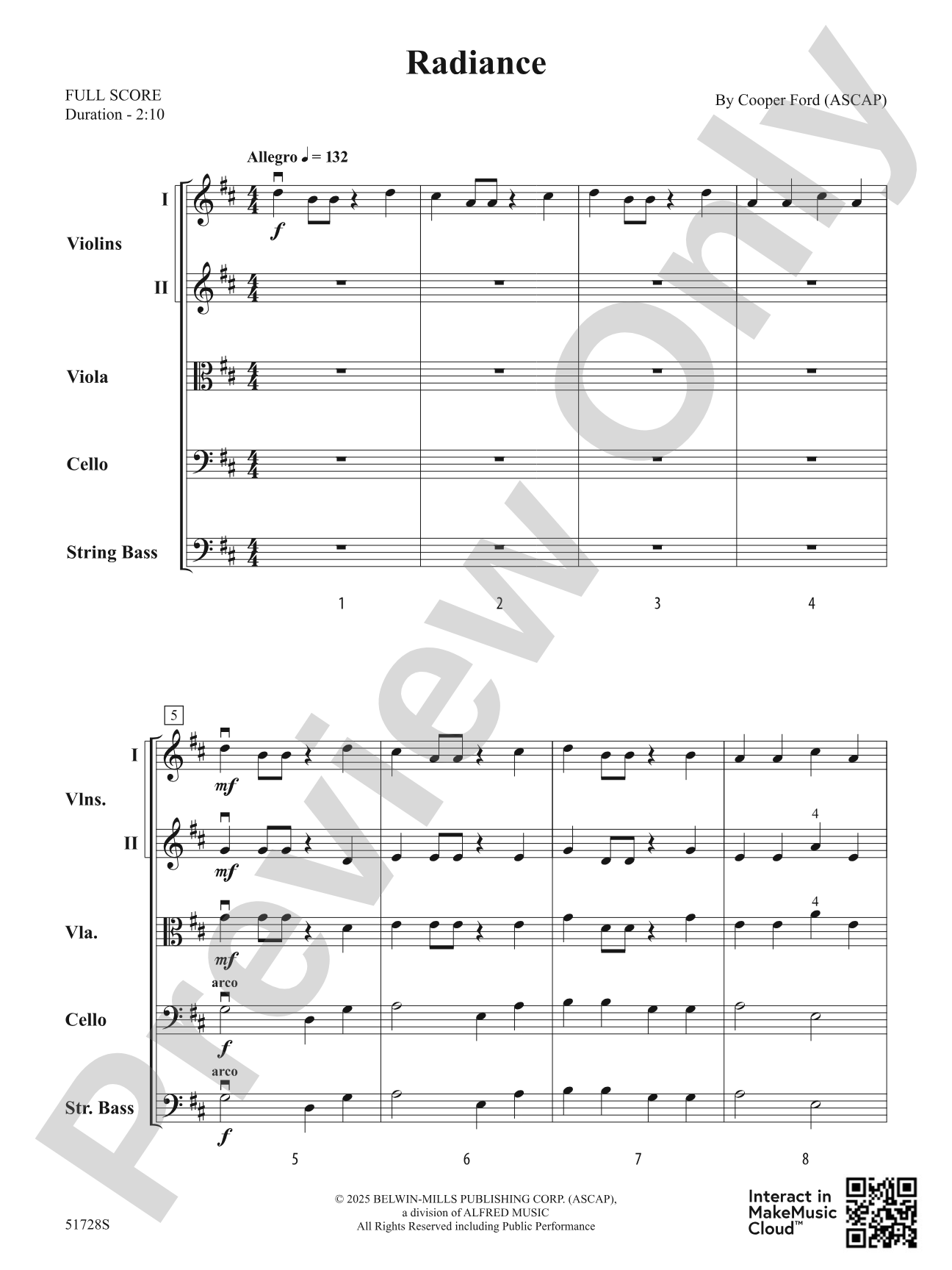 Radiance: Flexible String Ensemble Score & Parts