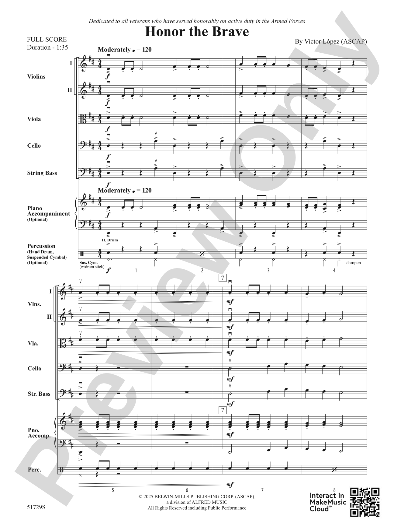 Honor the Brave: String Orchestra Conductor Score & Parts