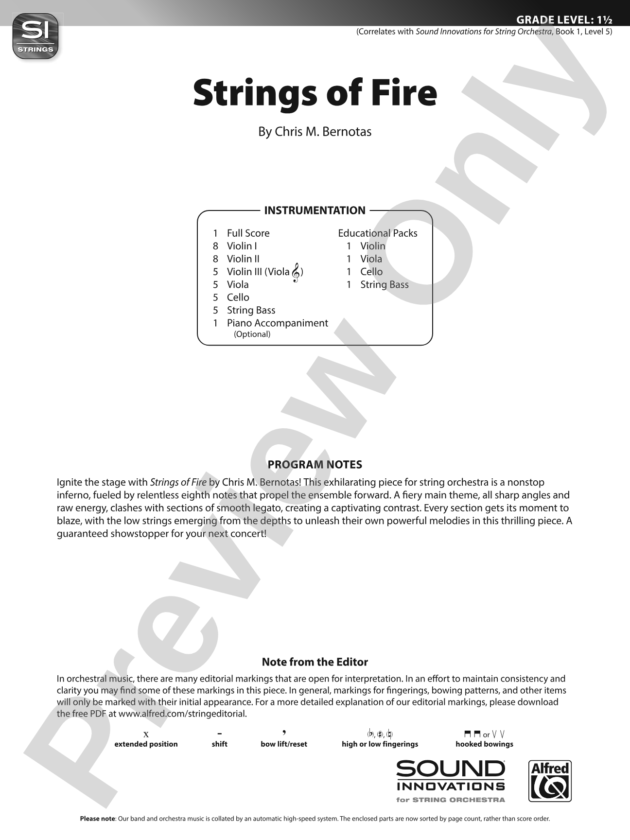 Strings of Fire: Flexible String Ensemble Score & Parts