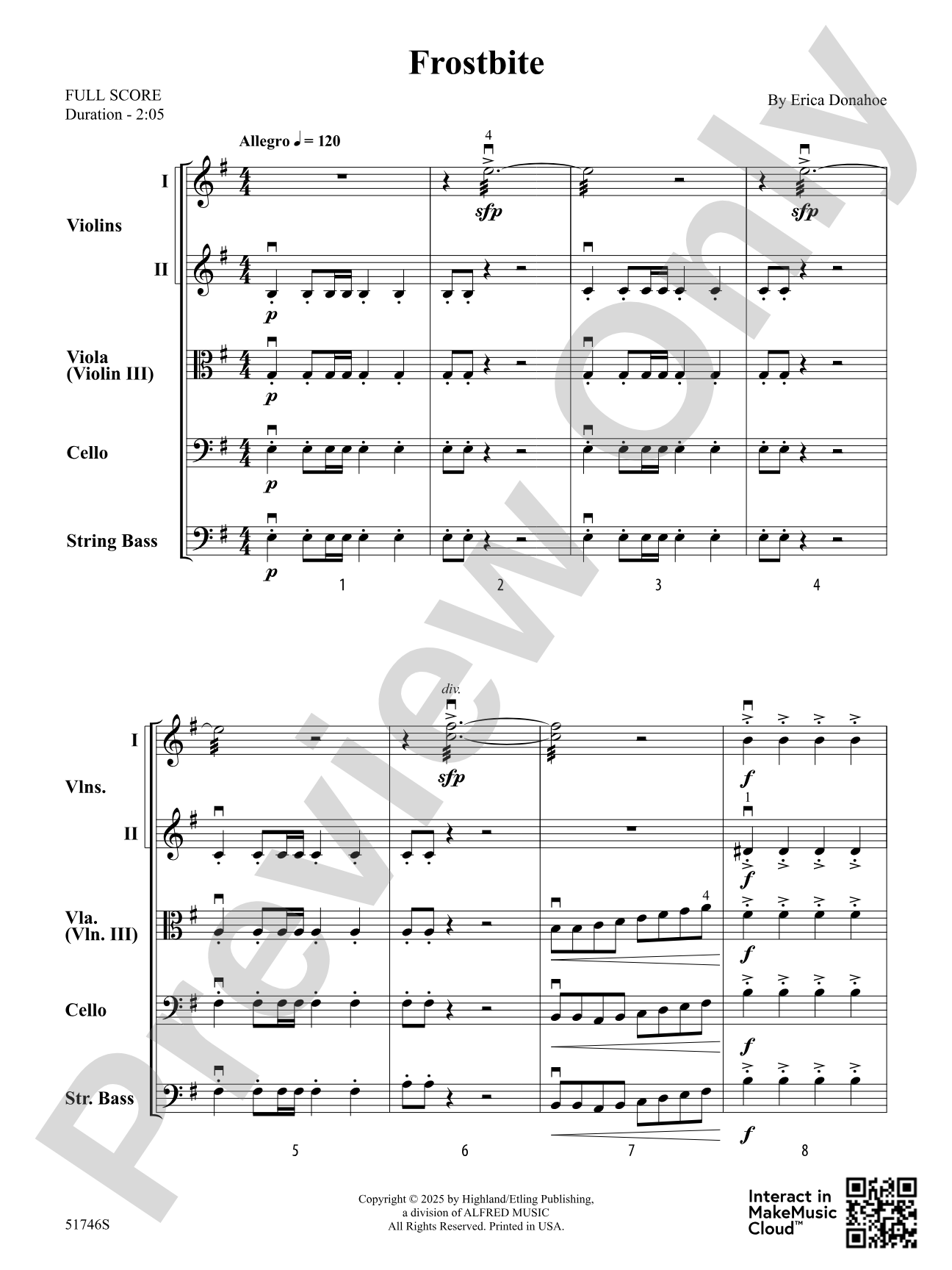 Frostbite: Flexible String Ensemble Score & Parts