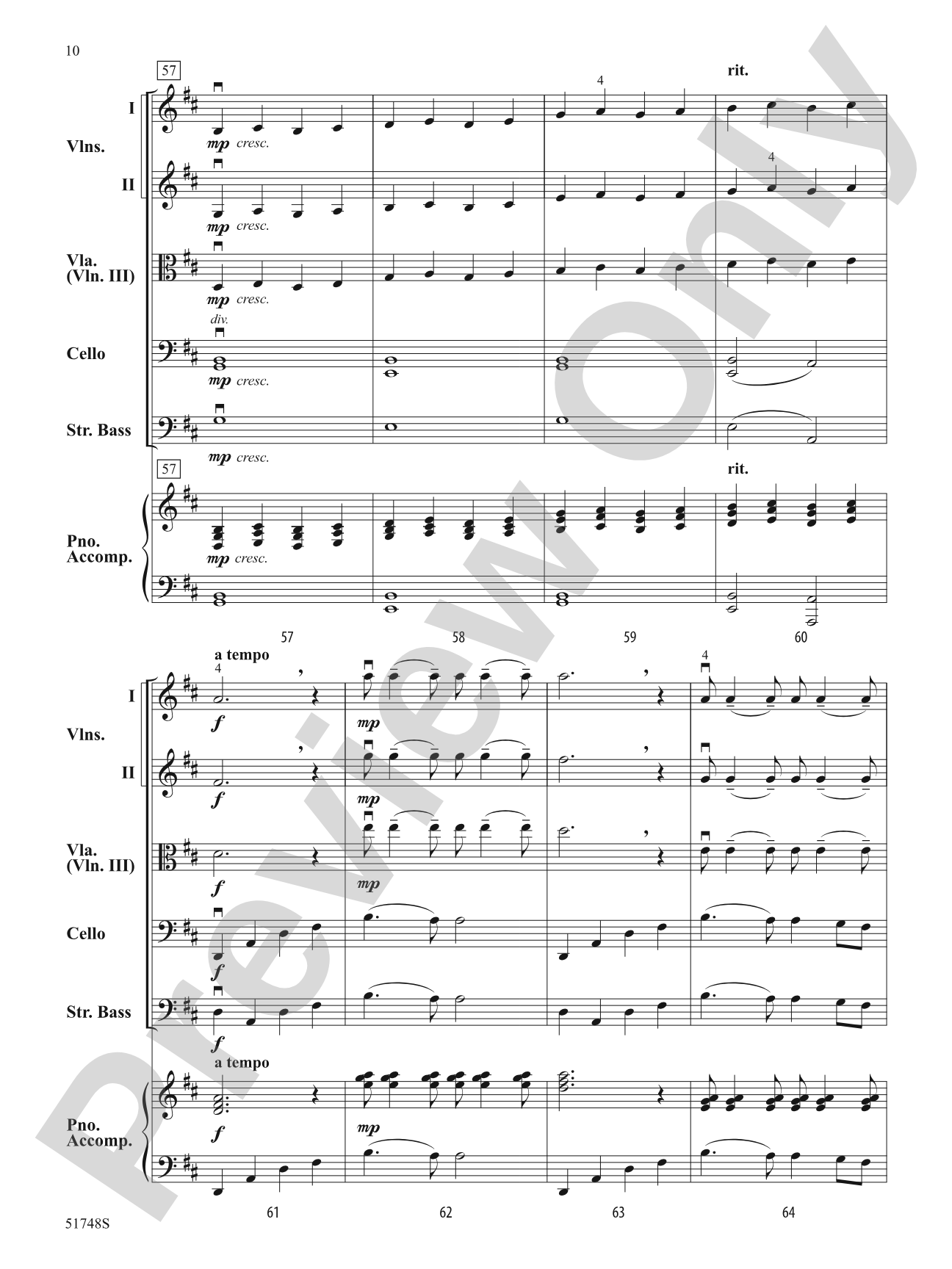 By a Stream: String Orchestra Conductor Score & Parts