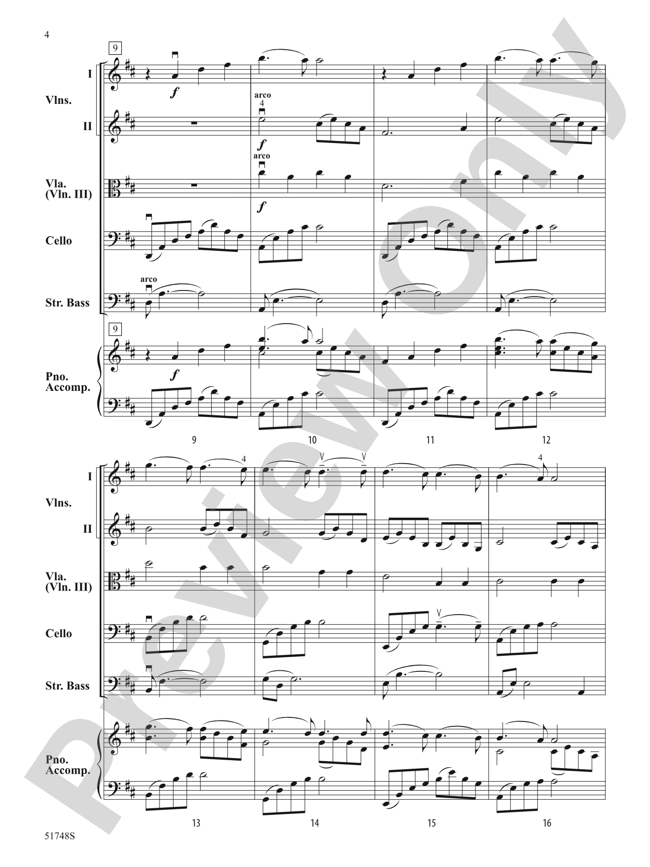By a Stream: String Orchestra Conductor Score & Parts