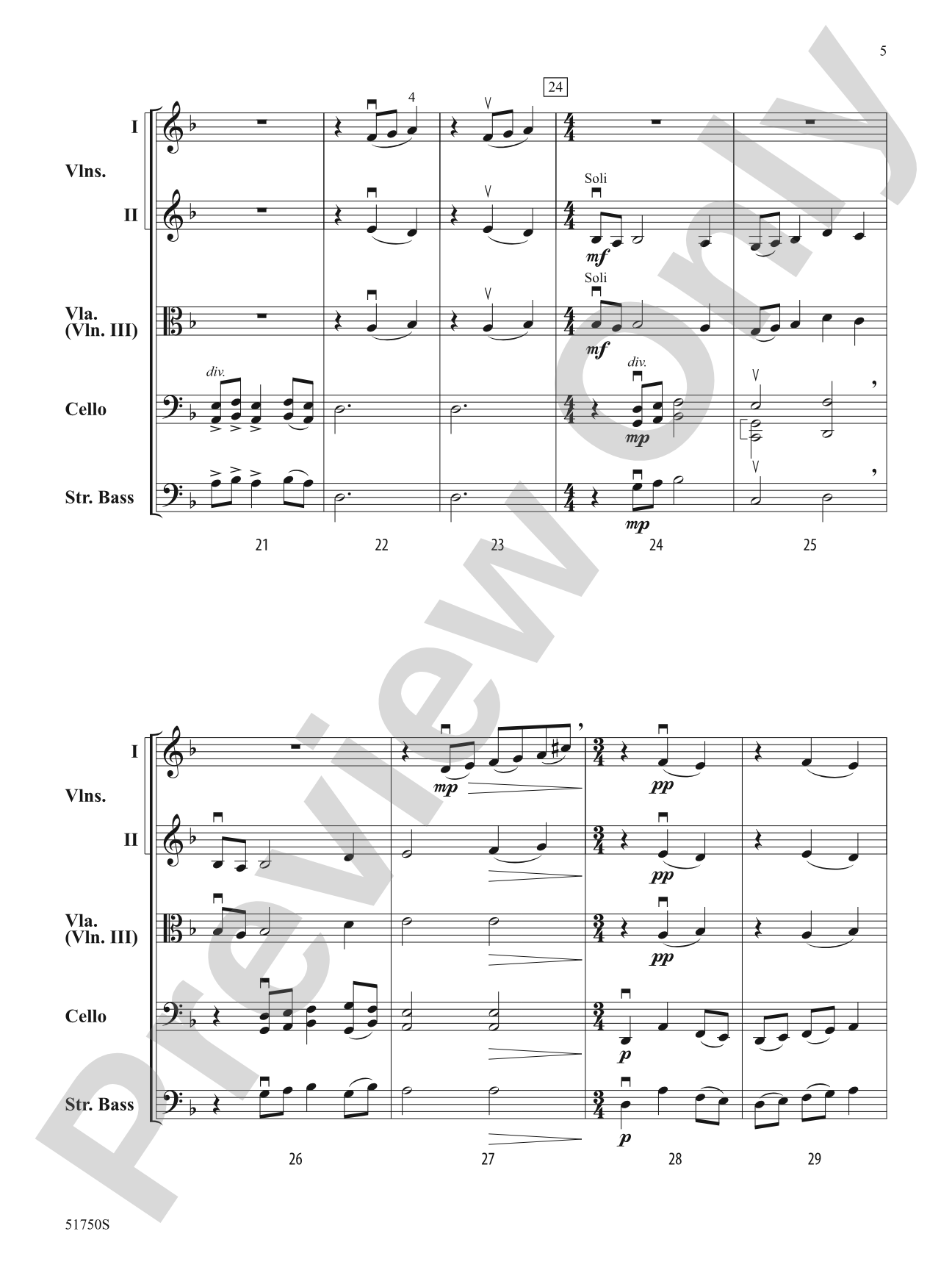 The Gates of Janus: String Orchestra Conductor Score & Parts