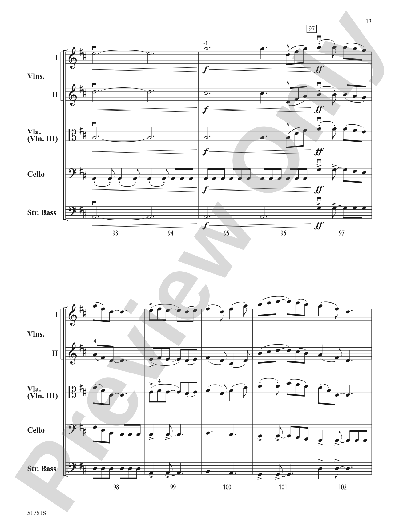 Daybreak: String Orchestra Conductor Score & Parts