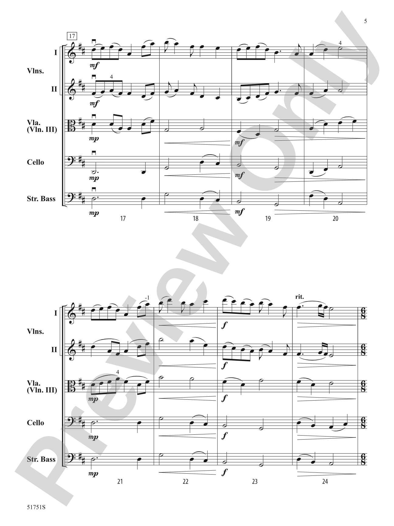 Daybreak: String Orchestra Conductor Score & Parts
