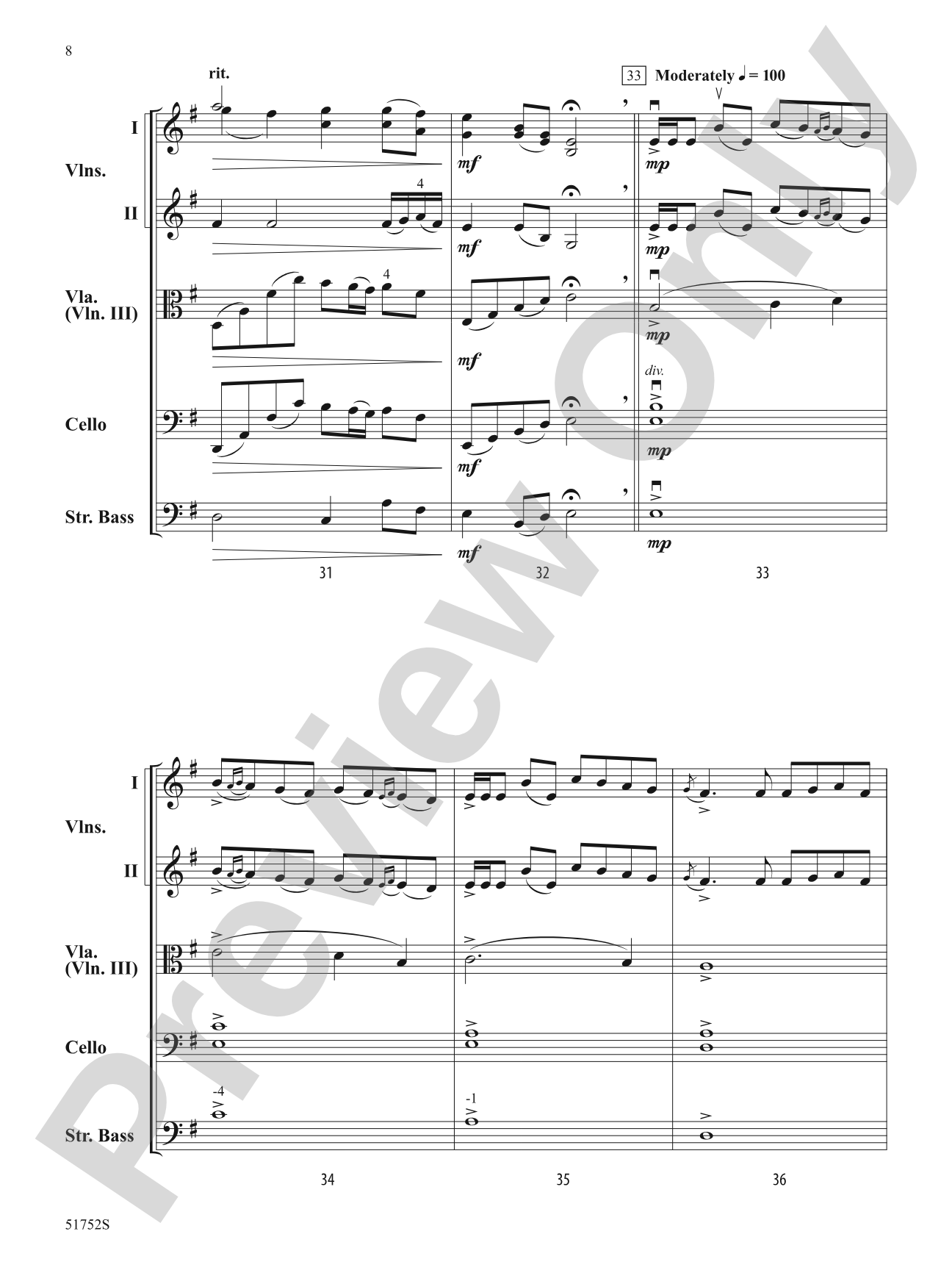 The Red-Haired Girl: String Orchestra Conductor Score & Parts