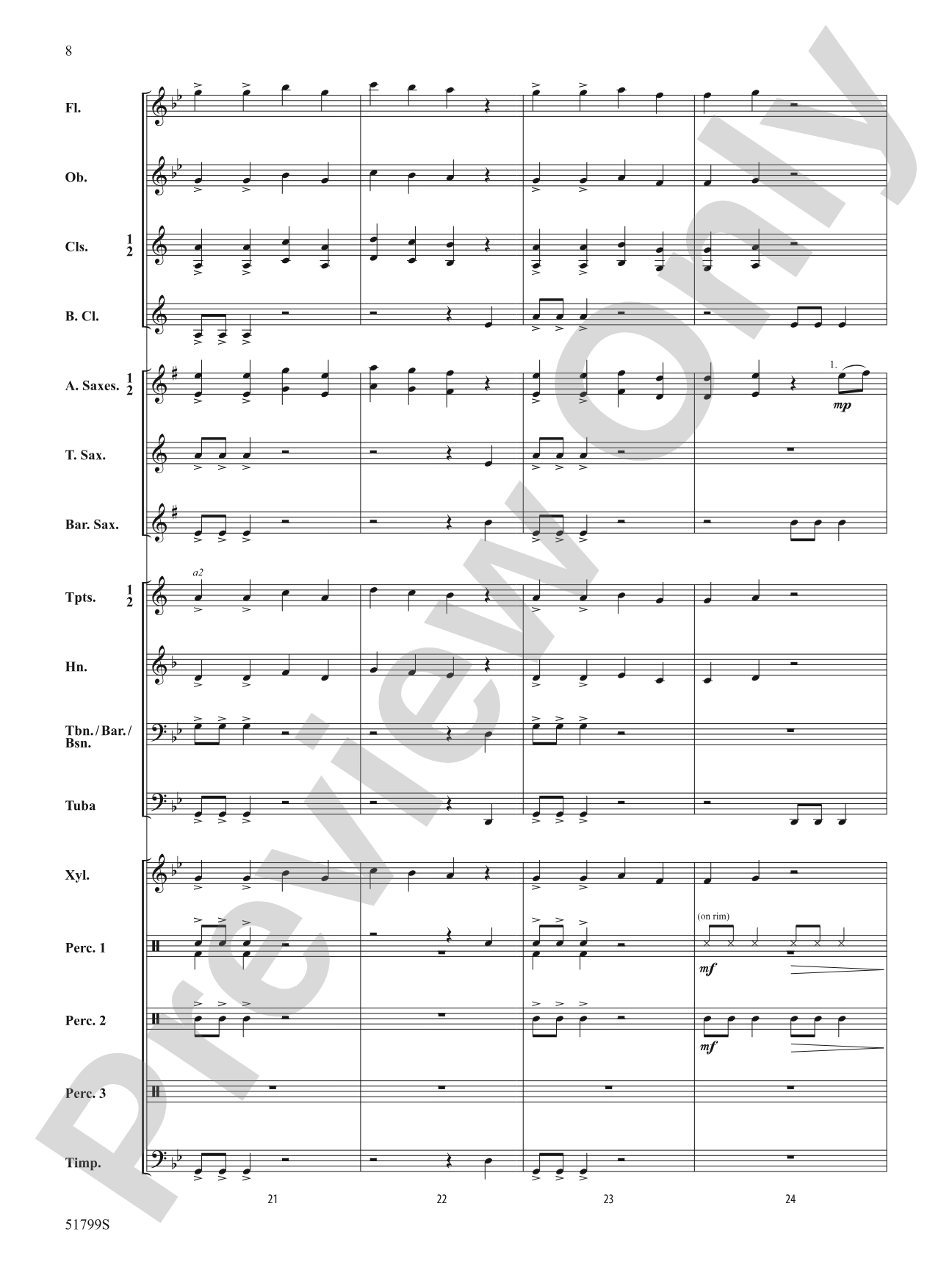 Castle Bartizan: Concert Band Conductor Score & Parts