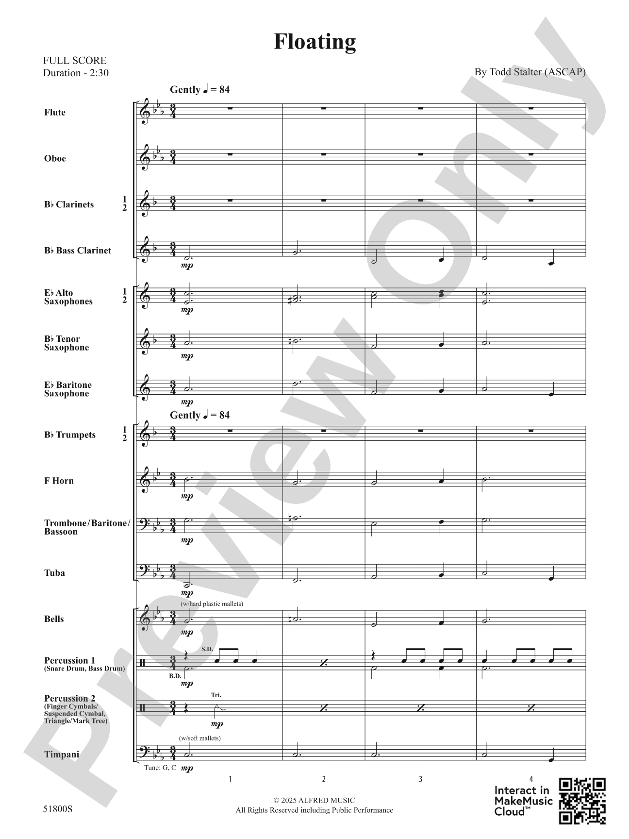 Floating: Concert Band Conductor Score & Parts
