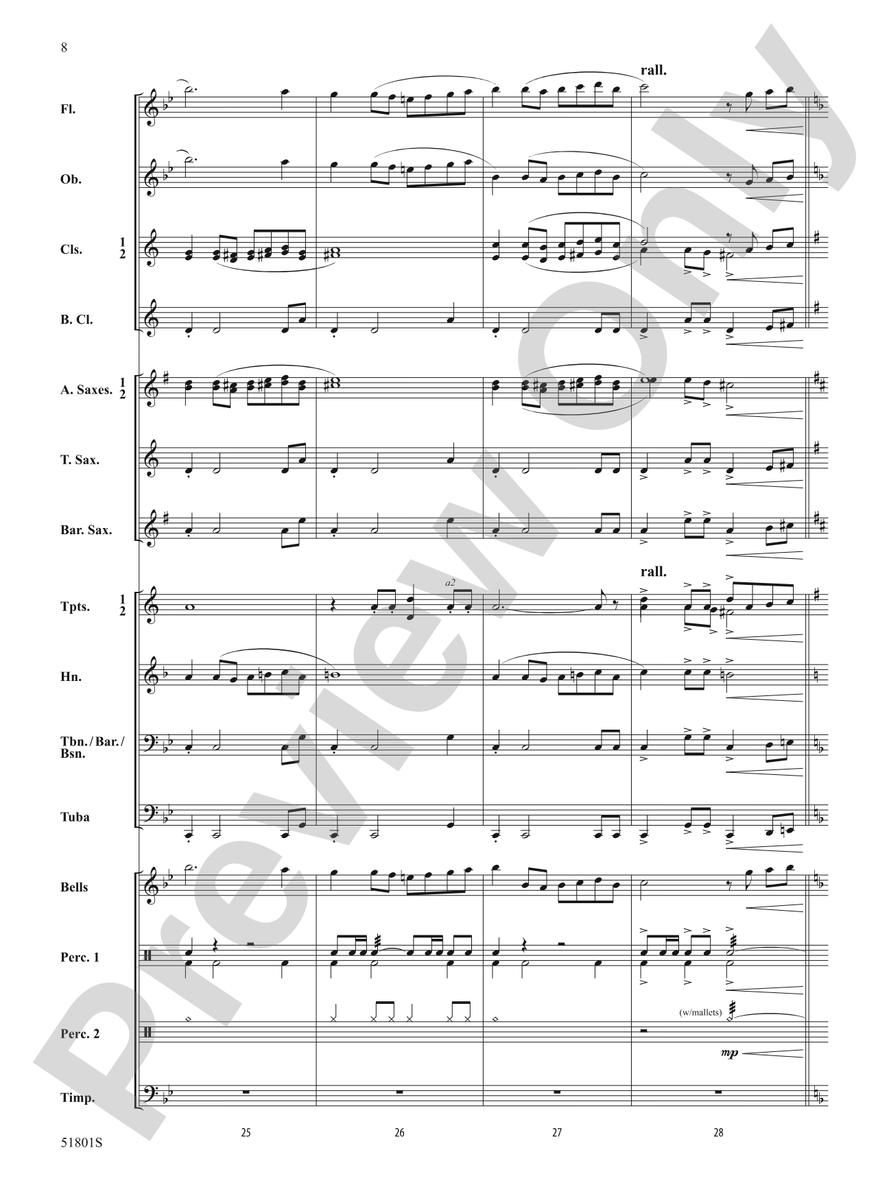 Morningside: Concert Band Conductor Score & Parts