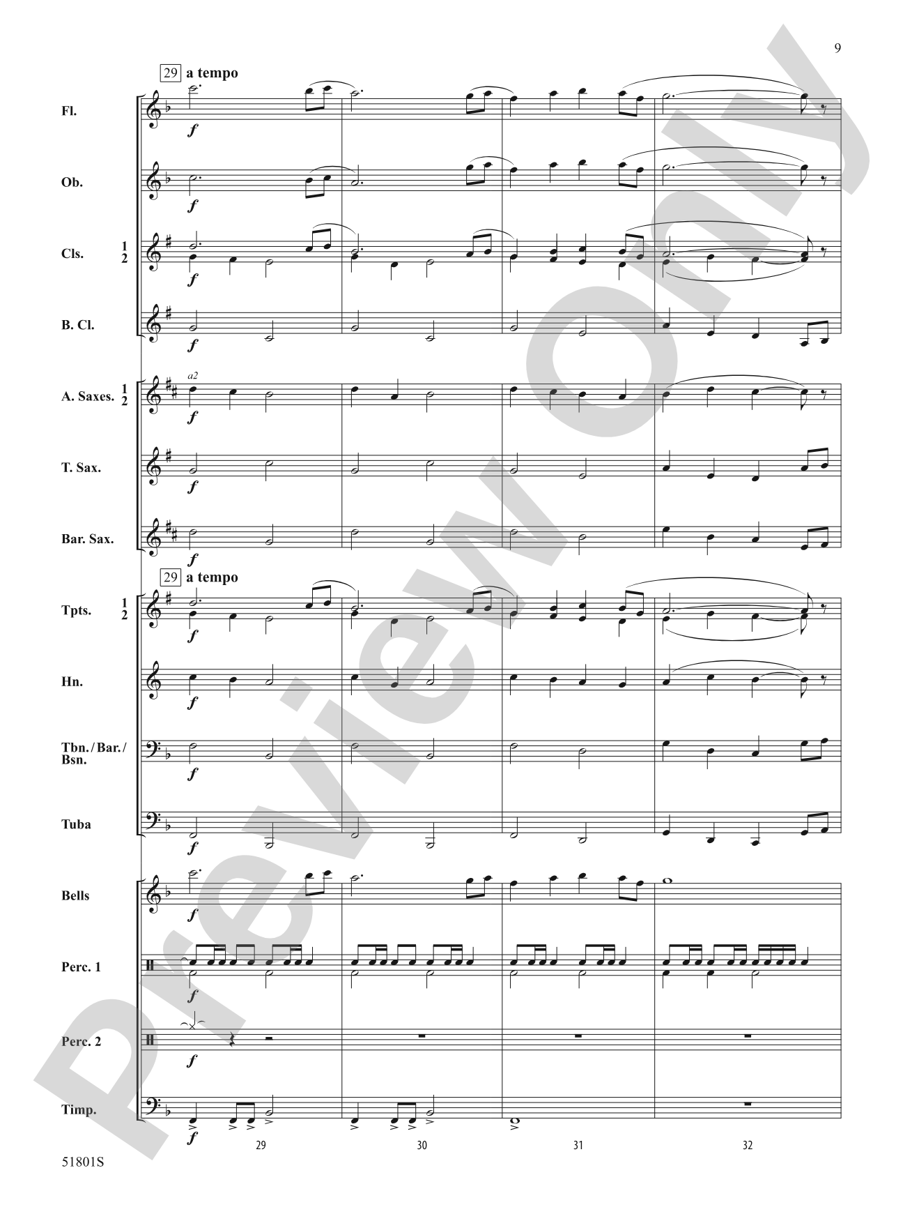 Morningside: Concert Band Conductor Score & Parts