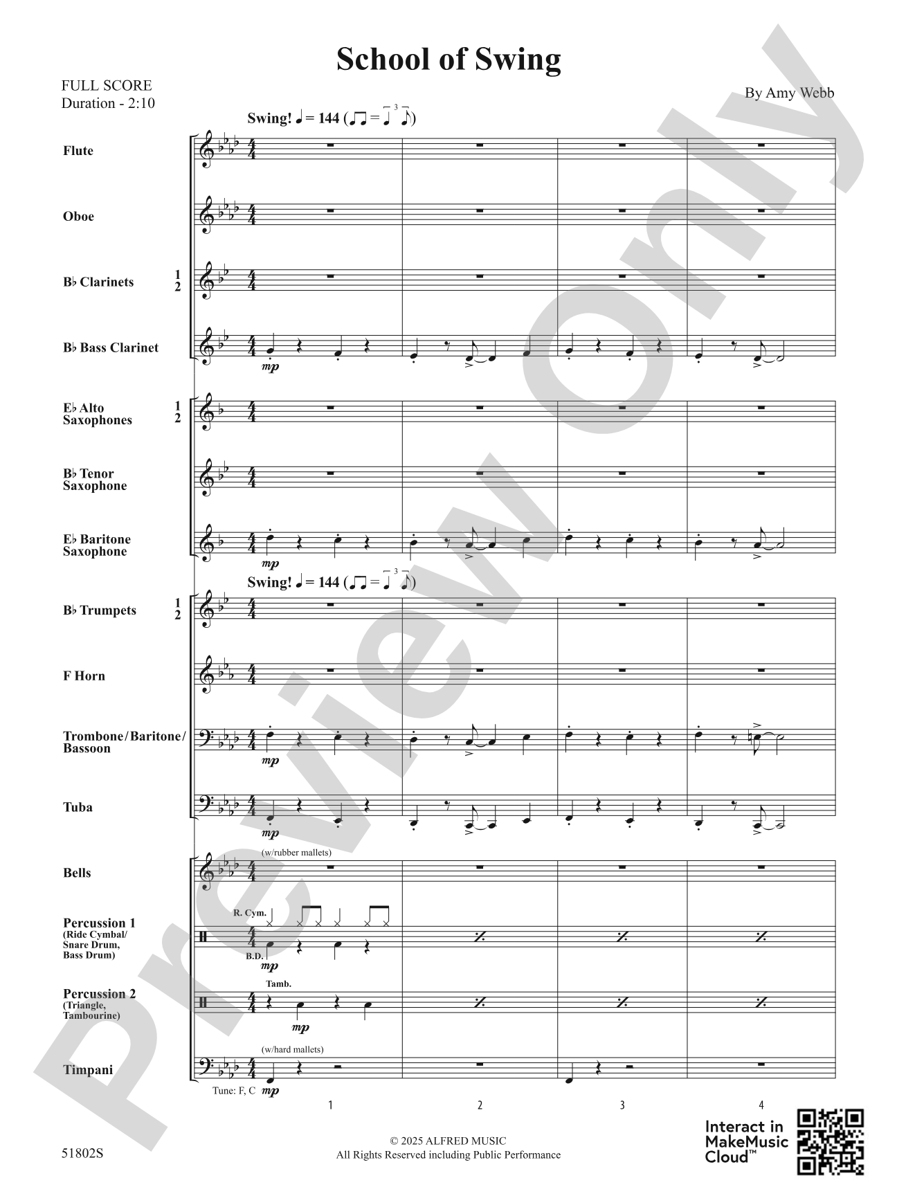 School of Swing: Score