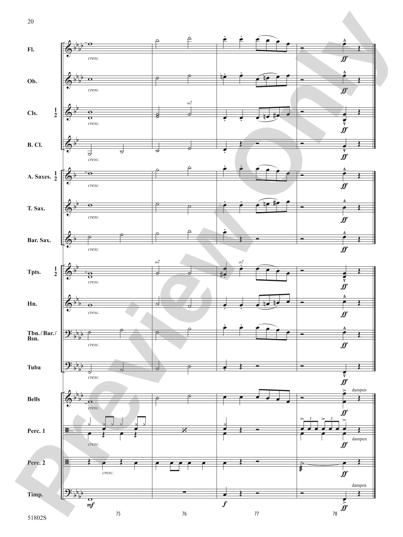 School of Swing: Score