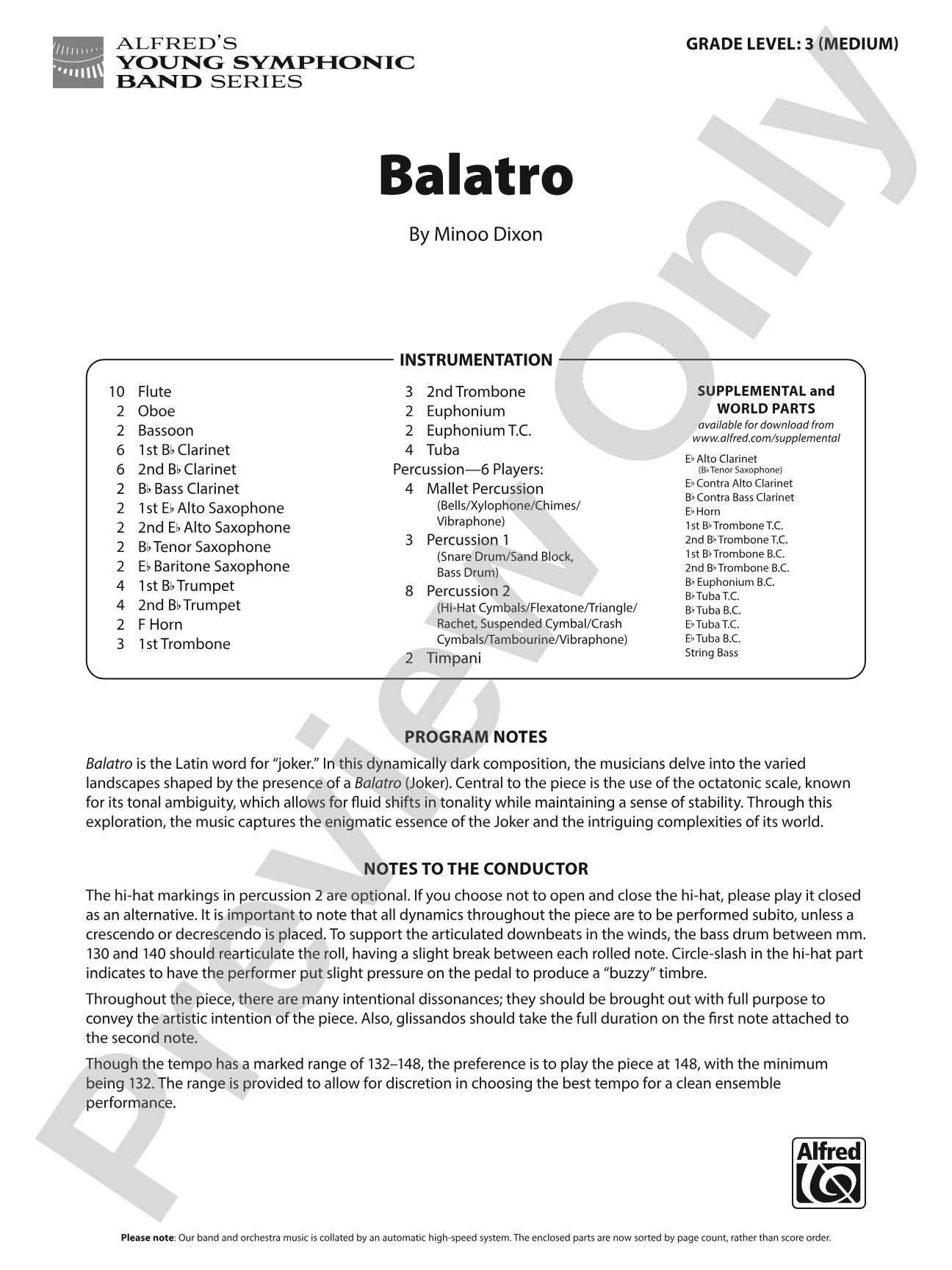 Balatro: Concert Band Conductor Score & Parts
