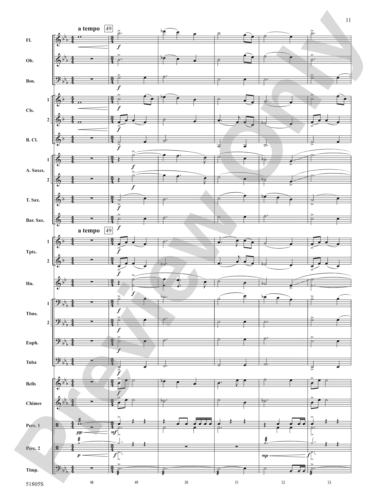 Amazing Grace: Concert Band Conductor Score & Parts