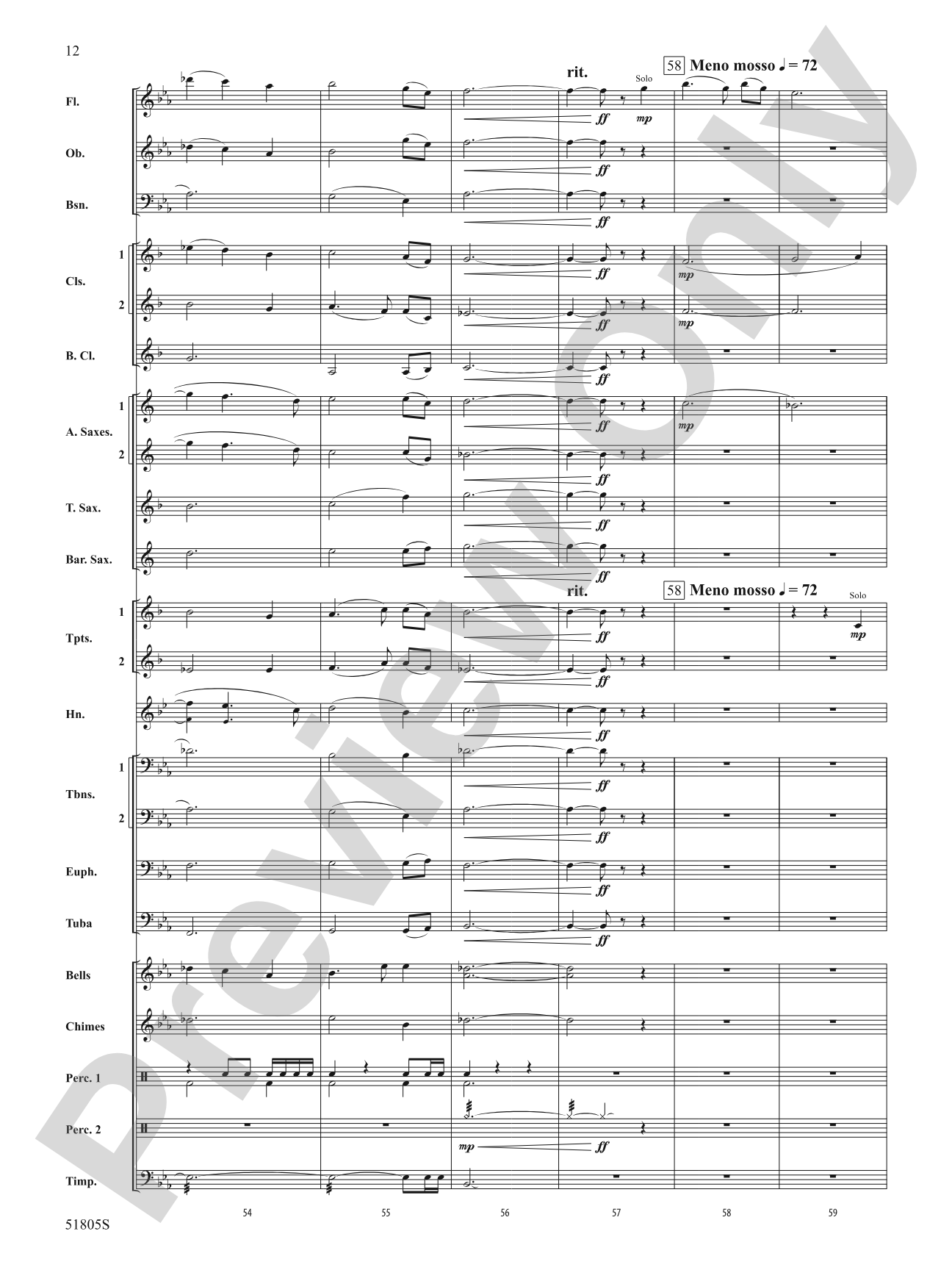 Amazing Grace: Concert Band Conductor Score & Parts