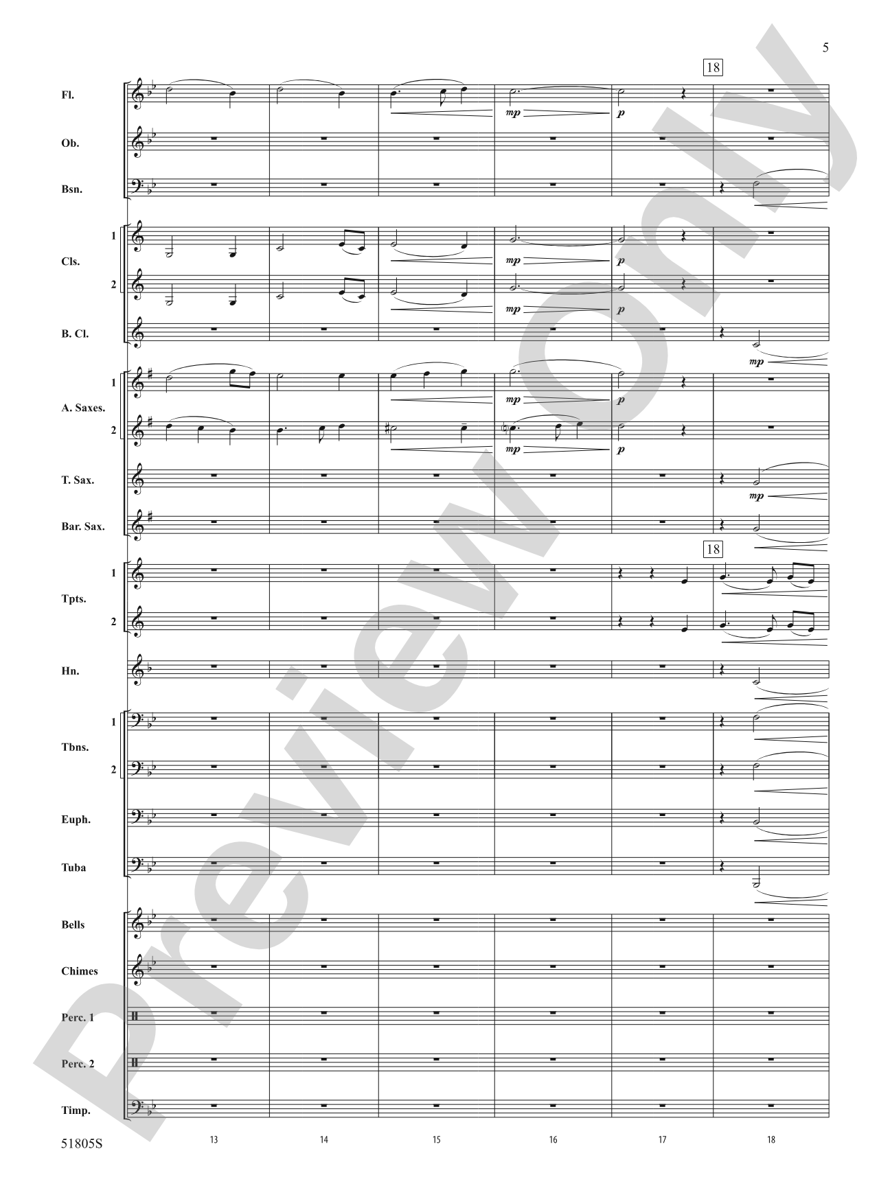 Amazing Grace: Concert Band Conductor Score & Parts