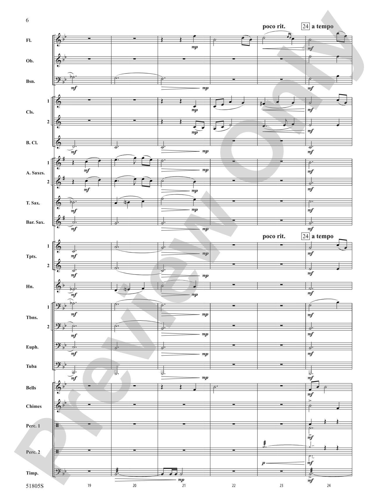 Amazing Grace: Concert Band Conductor Score & Parts