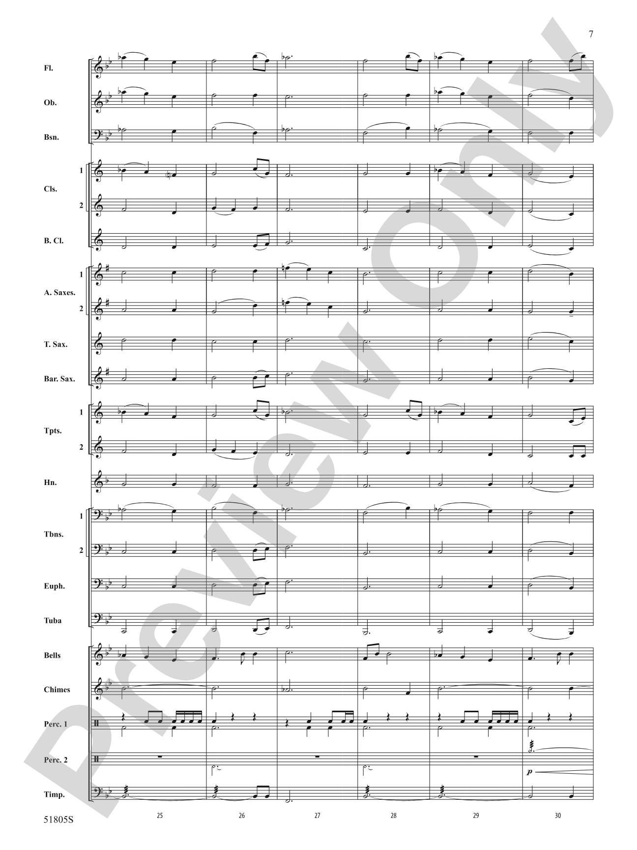 Amazing Grace: Concert Band Conductor Score & Parts