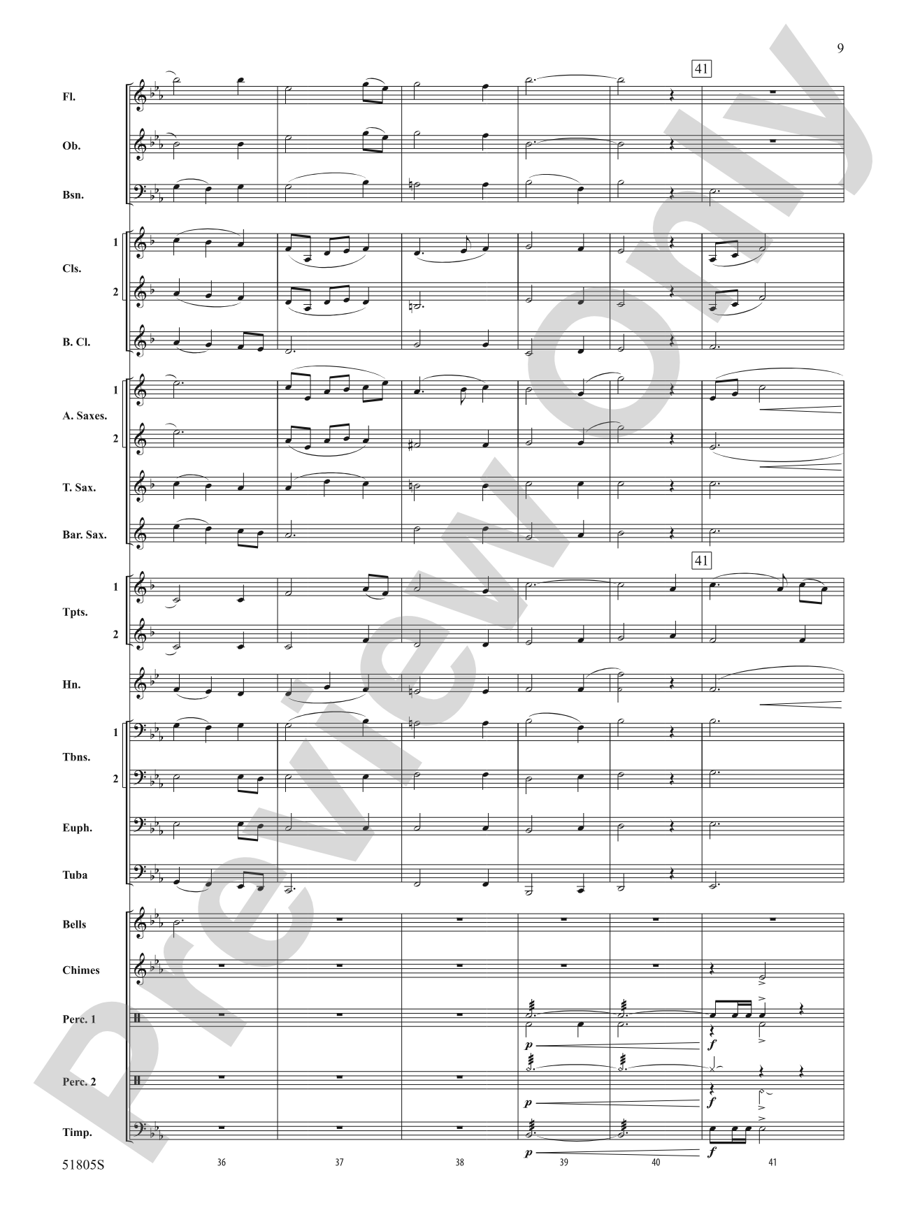 Amazing Grace: Concert Band Conductor Score & Parts