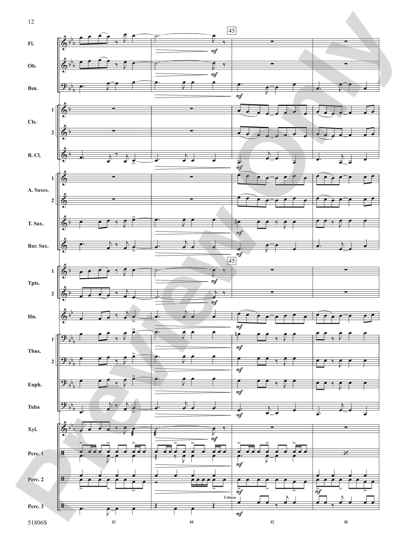Ritmo y Sabor: Concert Band Conductor Score & Parts