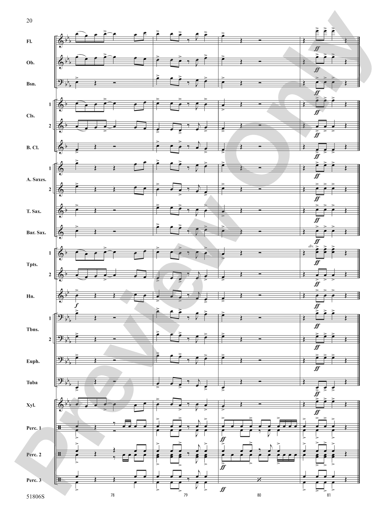 Ritmo y Sabor: Concert Band Conductor Score & Parts
