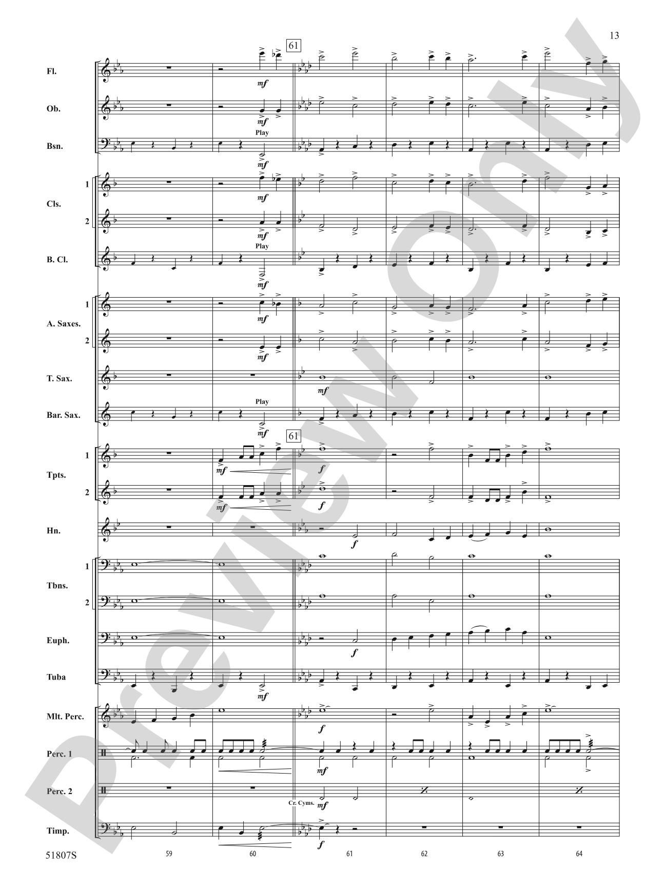 The Lakes: Concert Band Conductor Score & Parts
