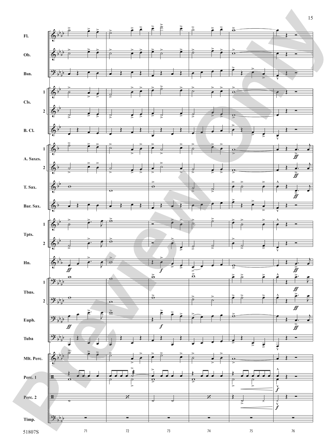 The Lakes: Concert Band Conductor Score & Parts