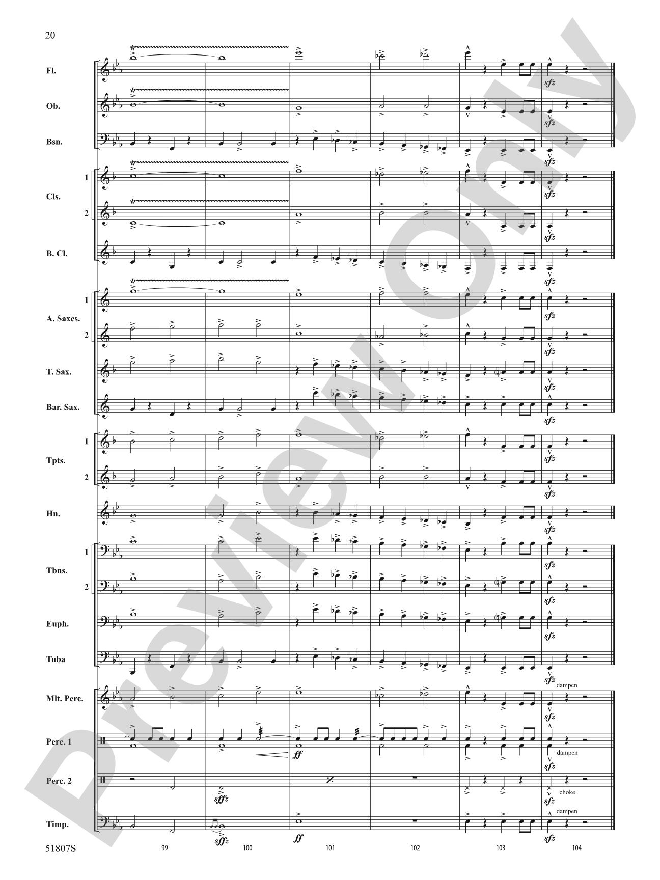 The Lakes: Concert Band Conductor Score & Parts