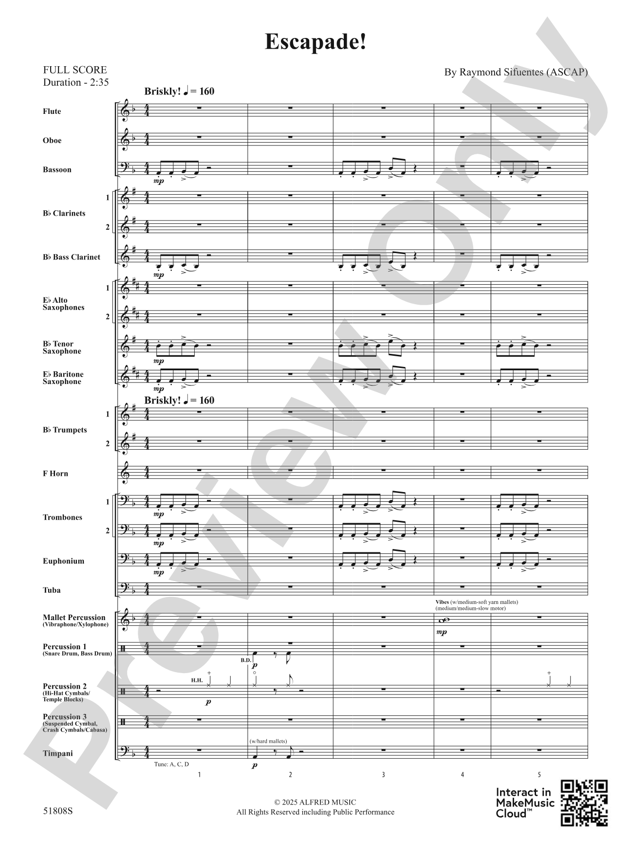 Escapade!: Concert Band Conductor Score & Parts
