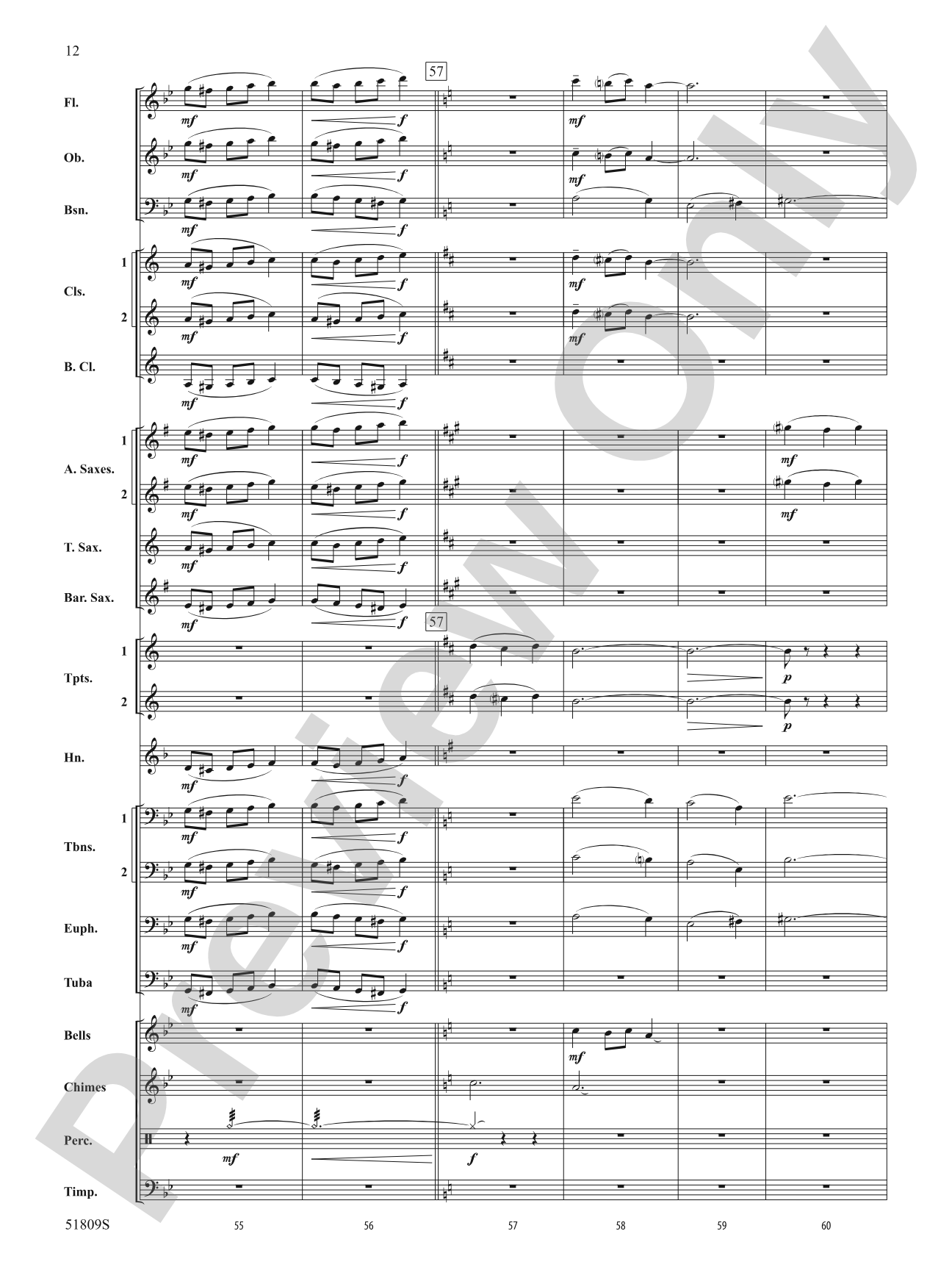 Ring Christmas Bells: Concert Band Conductor Score & Parts