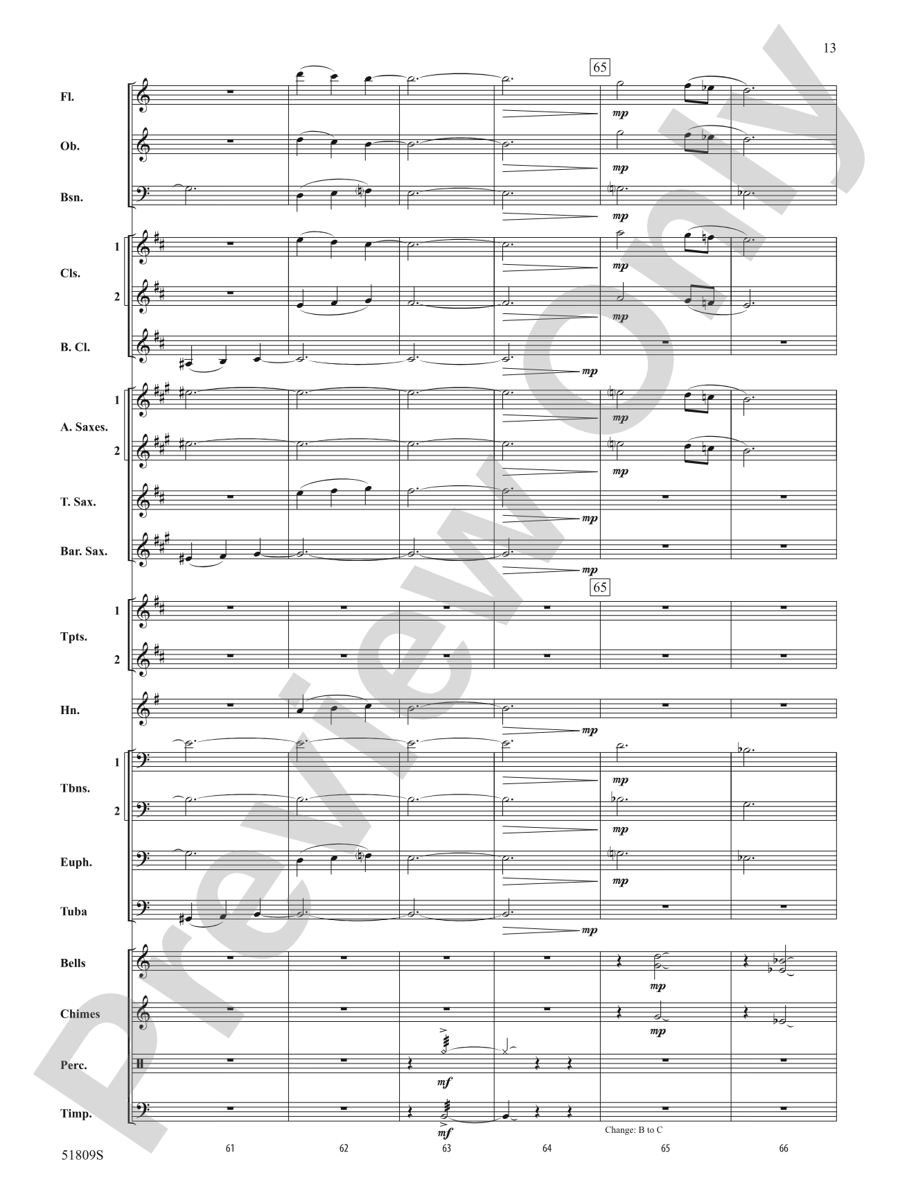 Ring Christmas Bells: Concert Band Conductor Score & Parts