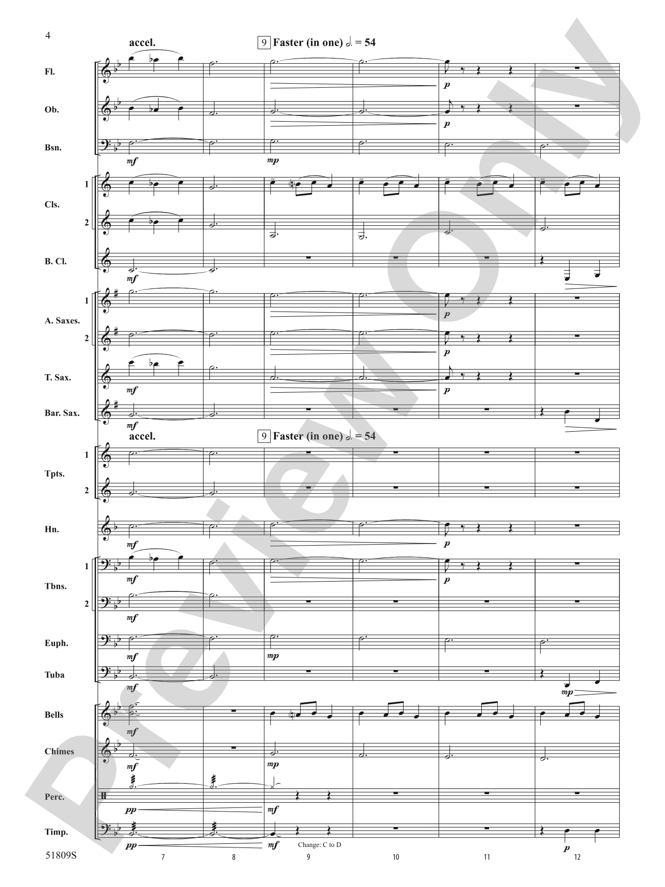 Ring Christmas Bells: Concert Band Conductor Score & Parts