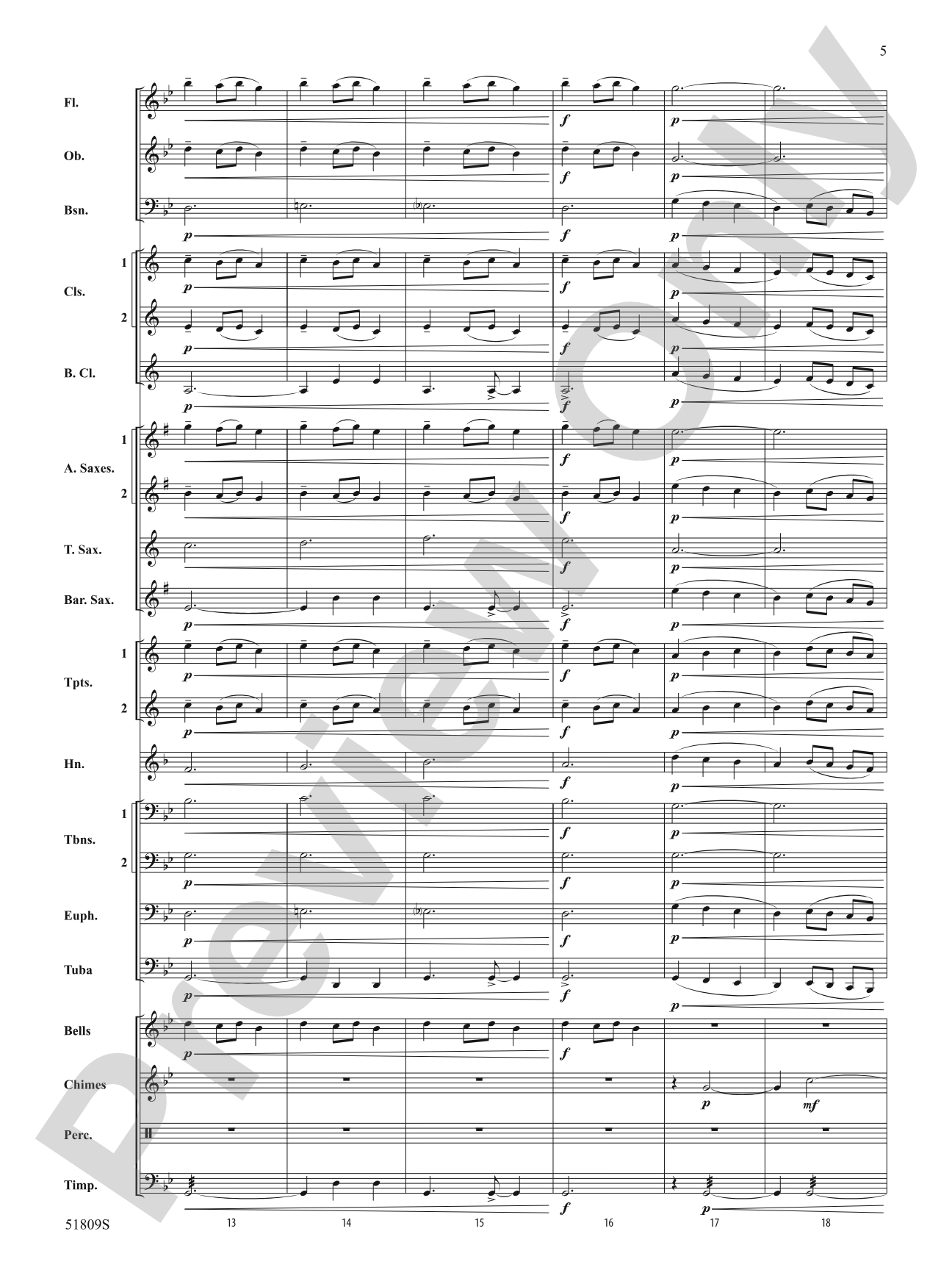 Ring Christmas Bells: Concert Band Conductor Score & Parts