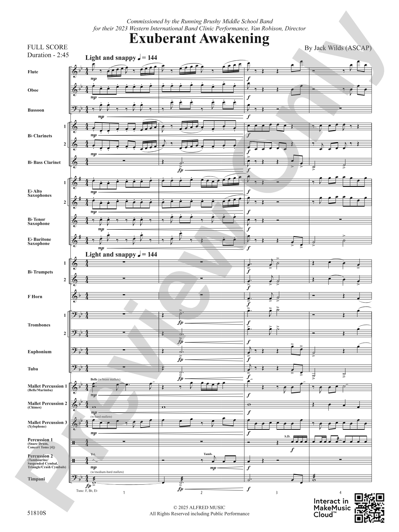 Exuberant Awakening: Concert Band Conductor Score & Parts