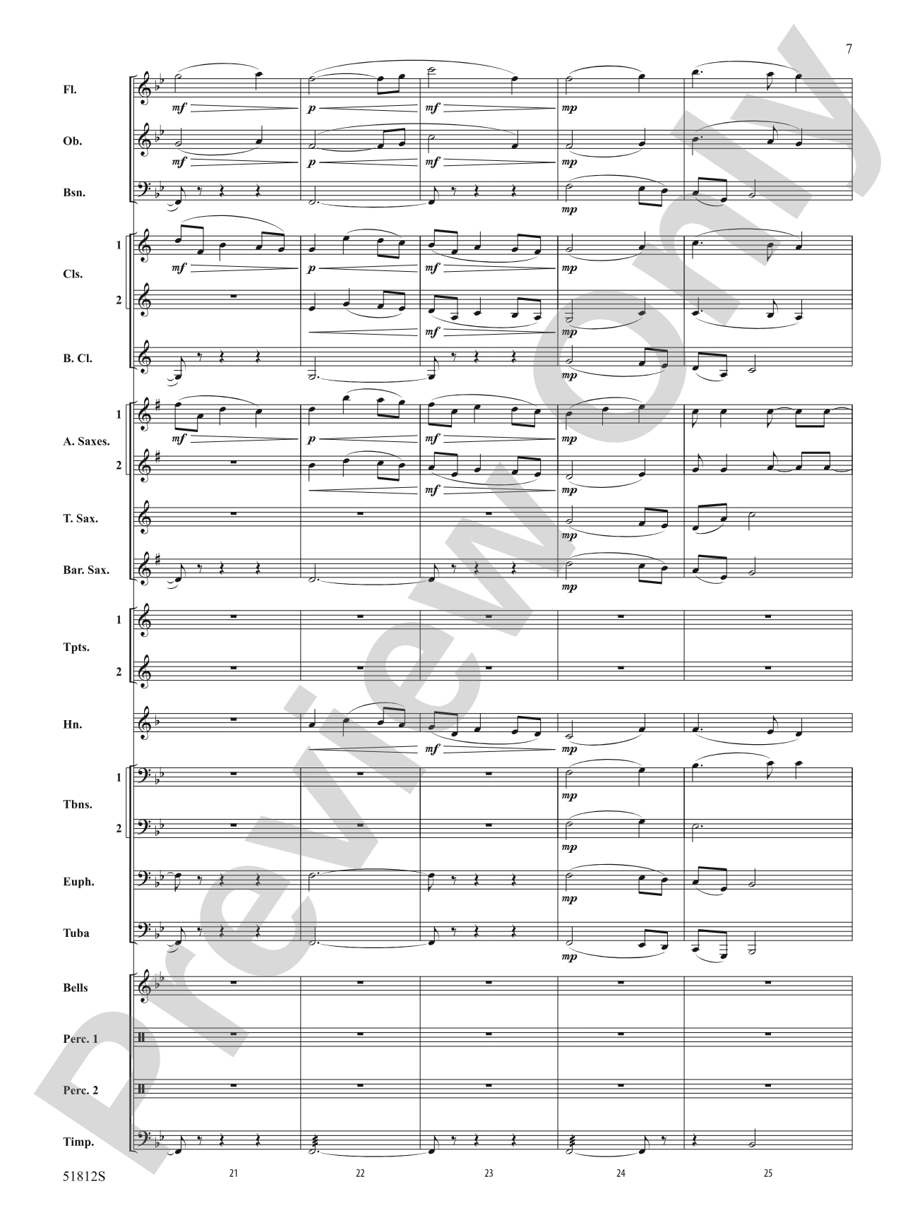 Nimrod: Concert Band Conductor Score & Parts