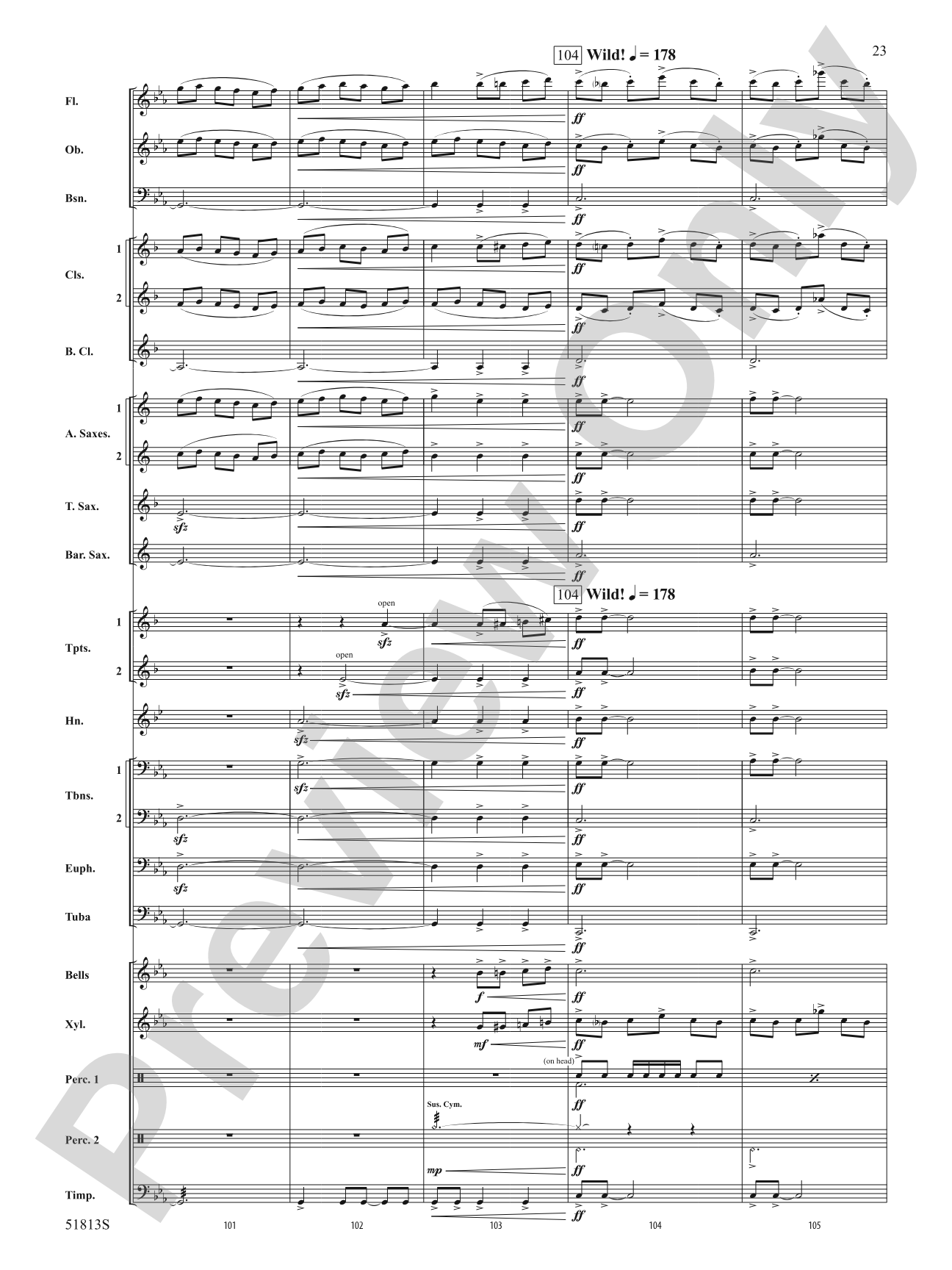 On a Tear: Concert Band Conductor Score & Parts