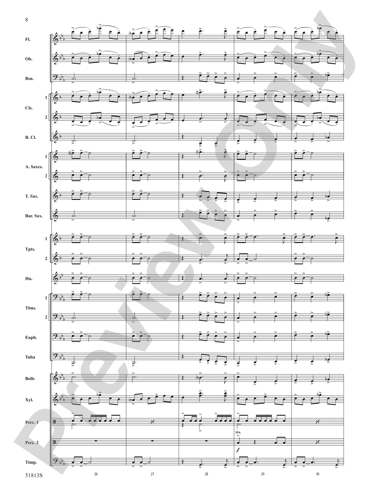 On a Tear: Concert Band Conductor Score & Parts