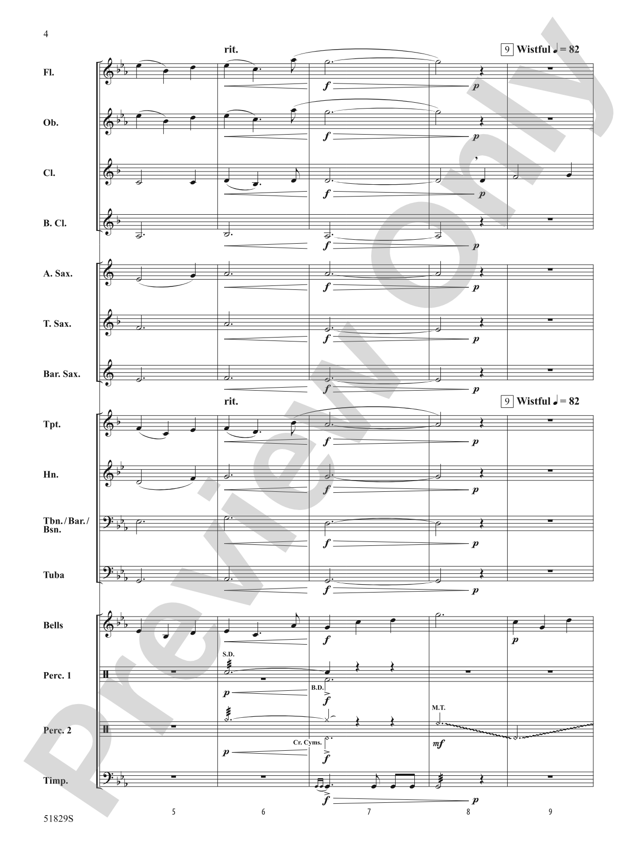 Alas, My Love: Concert Band Conductor Score & Parts