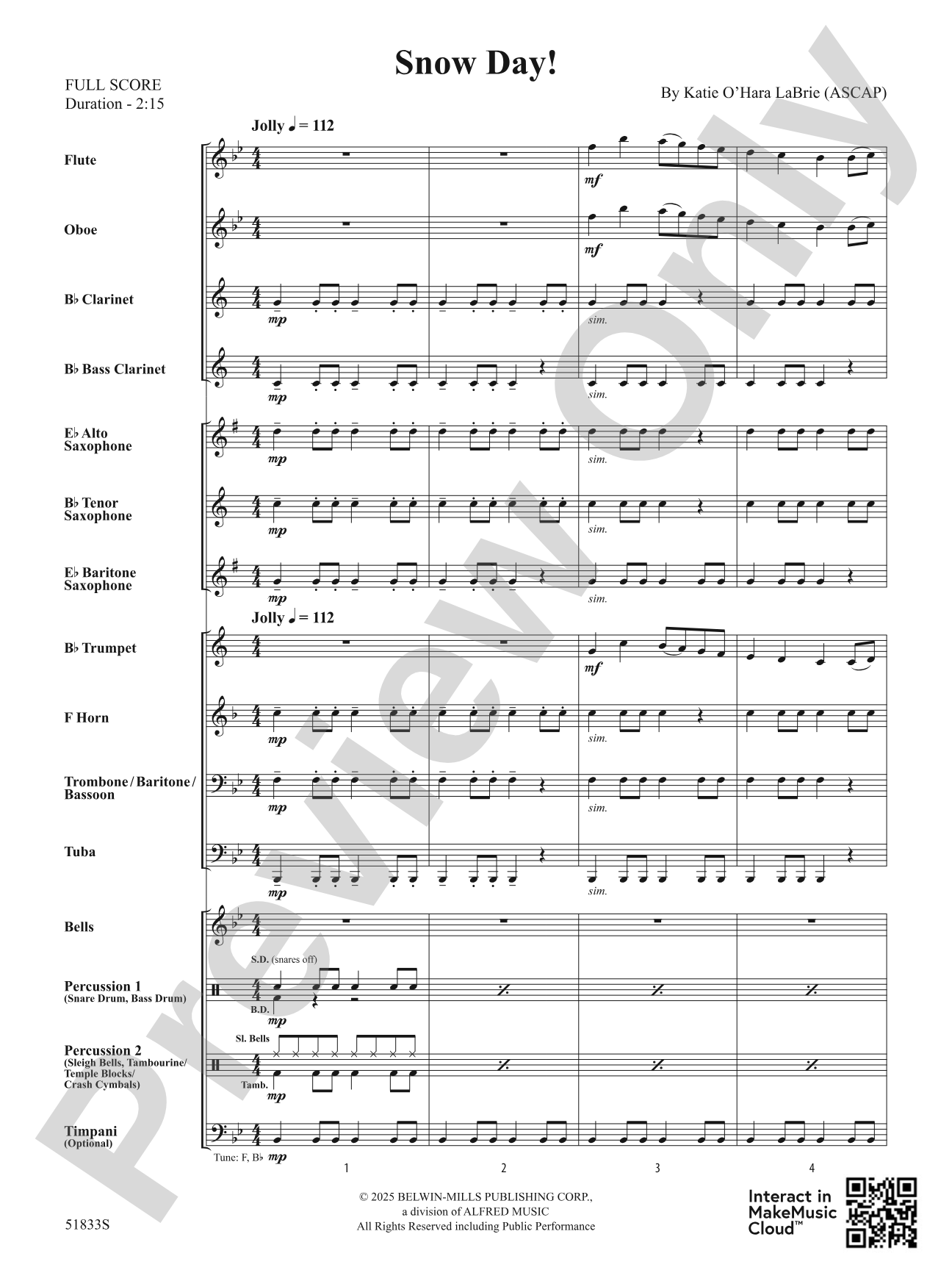 Snow Day!: Concert Band Conductor Score & Parts
