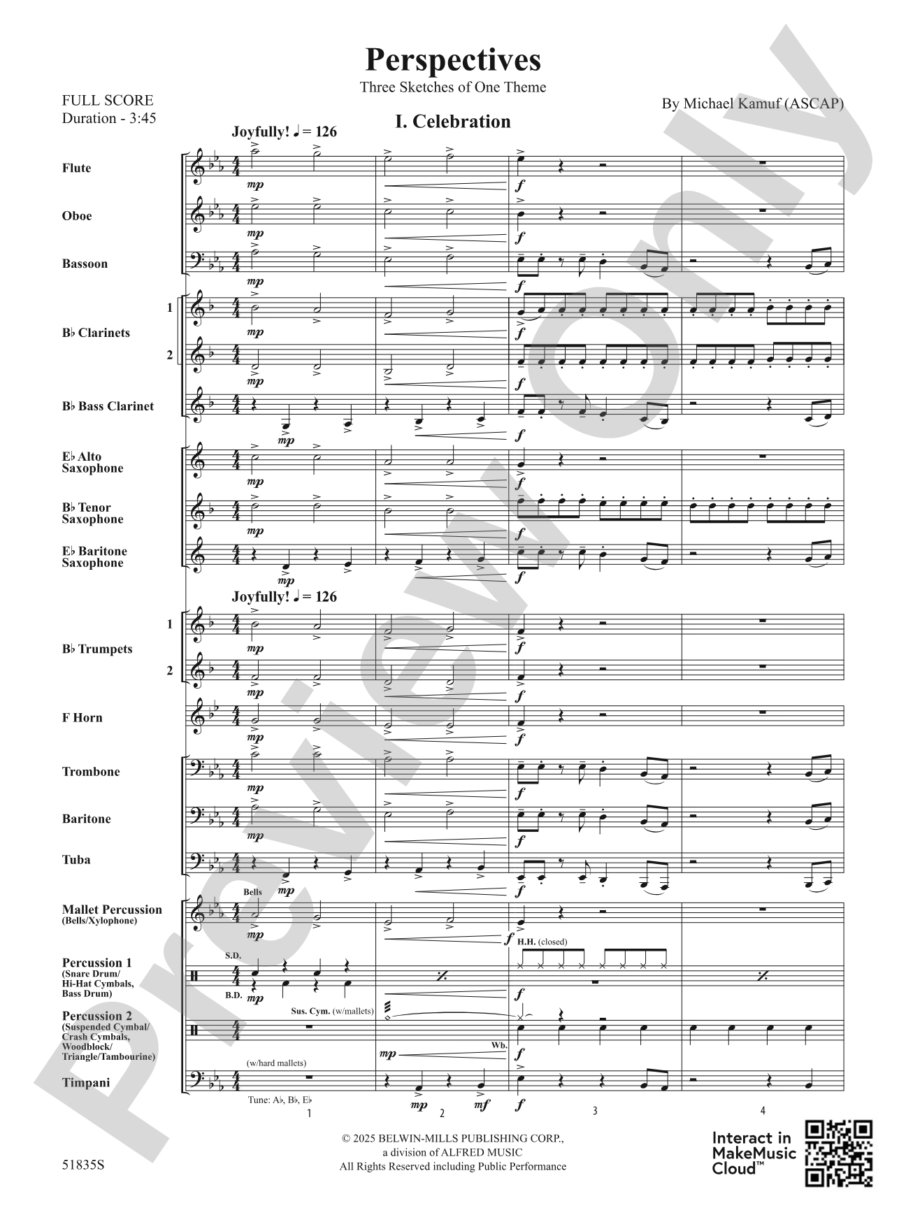 Perspectives: Concert Band Conductor Score & Parts