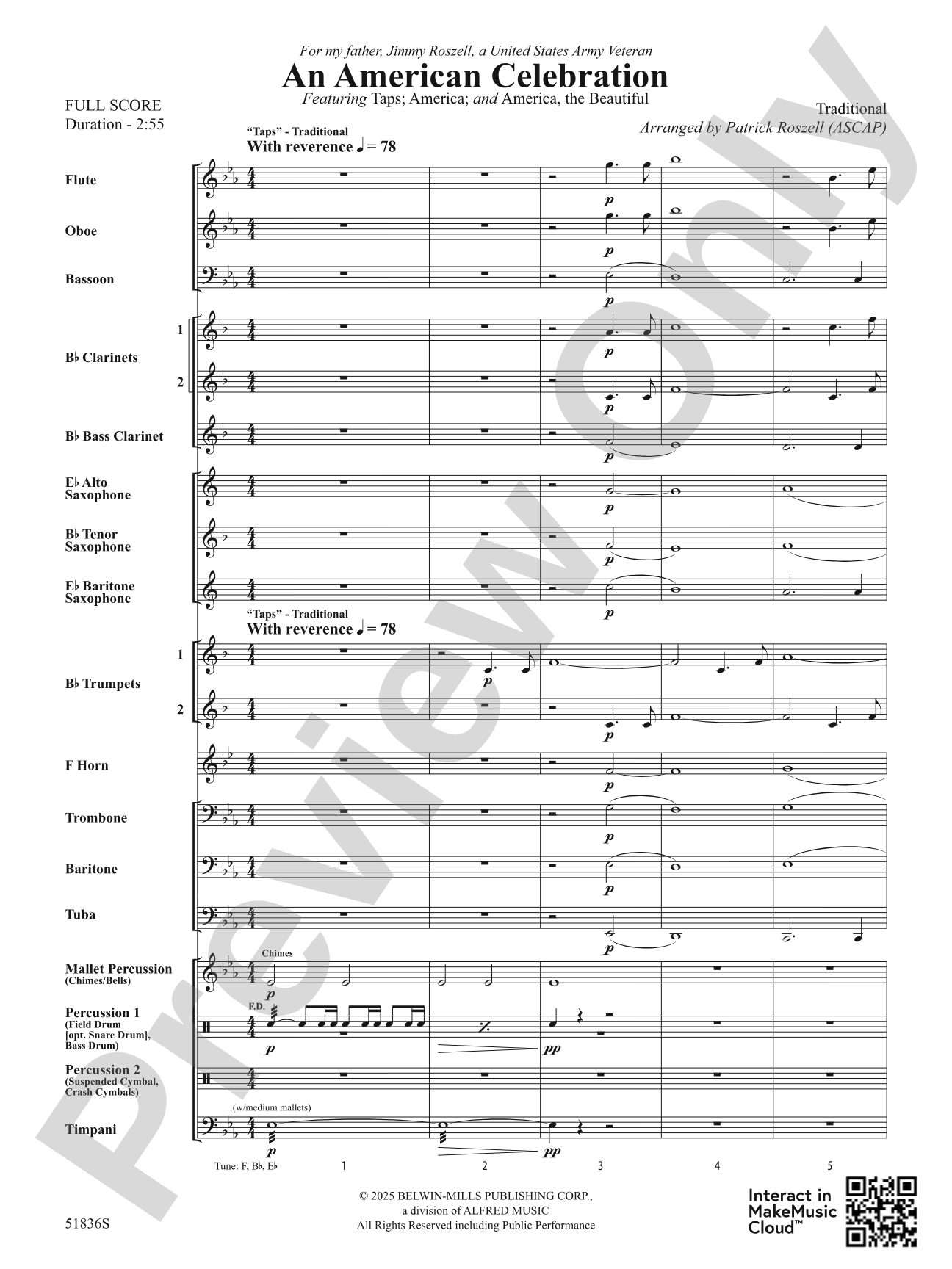 An American Celebration: Concert Band Conductor Score & Parts