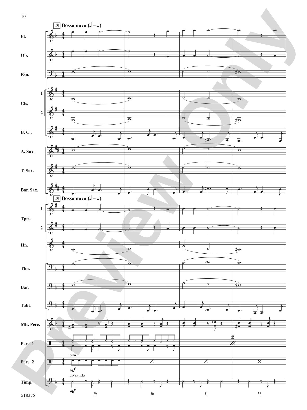 Christmas in Río: Concert Band Conductor Score & Parts