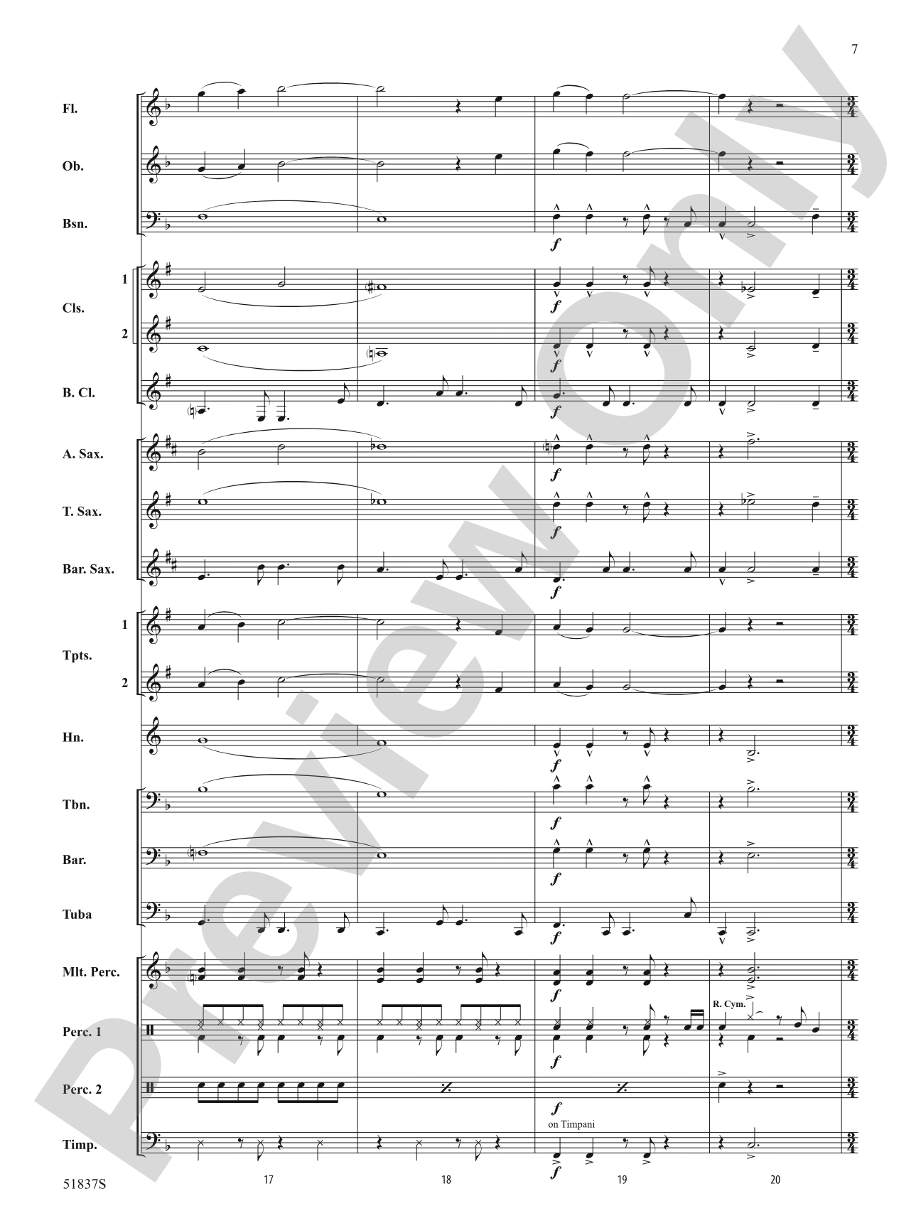 Christmas in Río: Concert Band Conductor Score & Parts