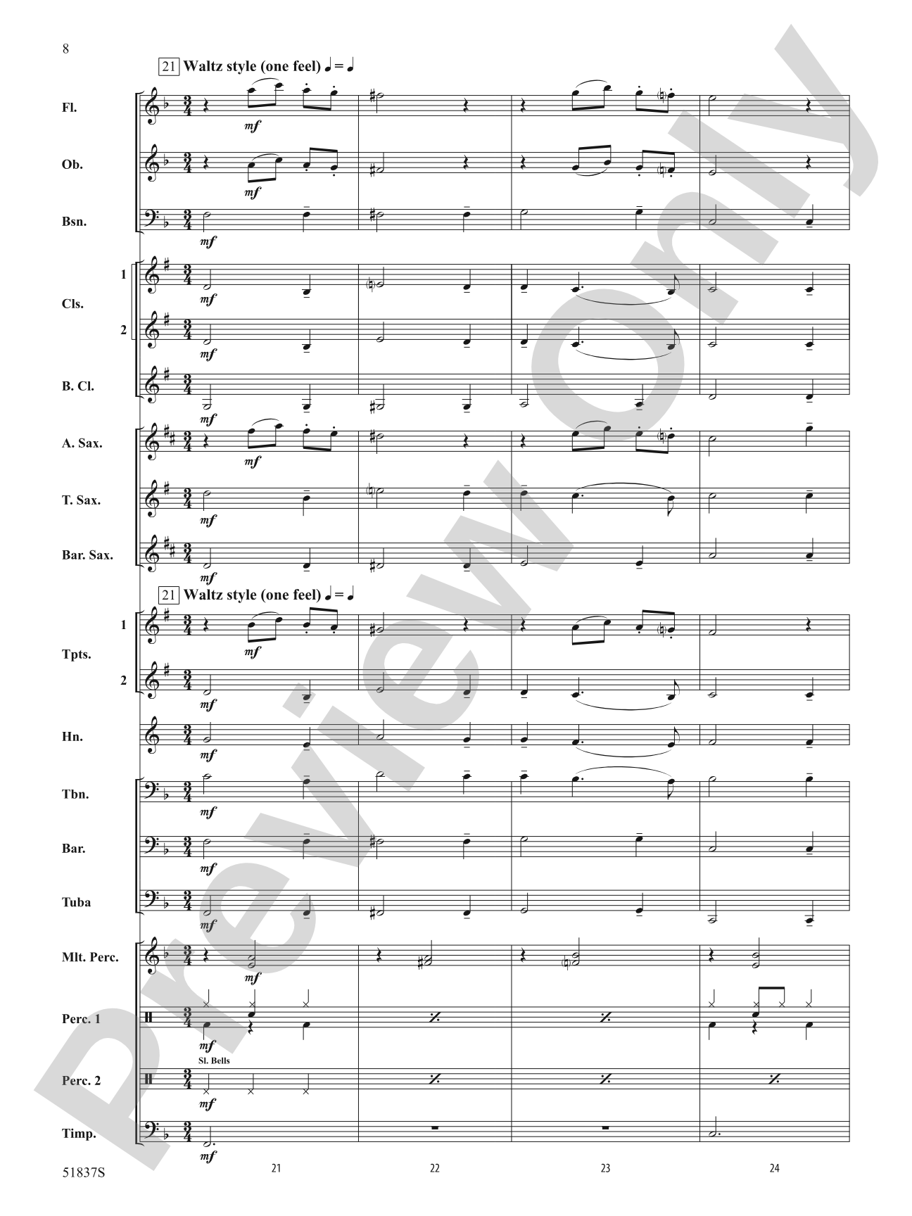 Christmas in Río: Concert Band Conductor Score & Parts