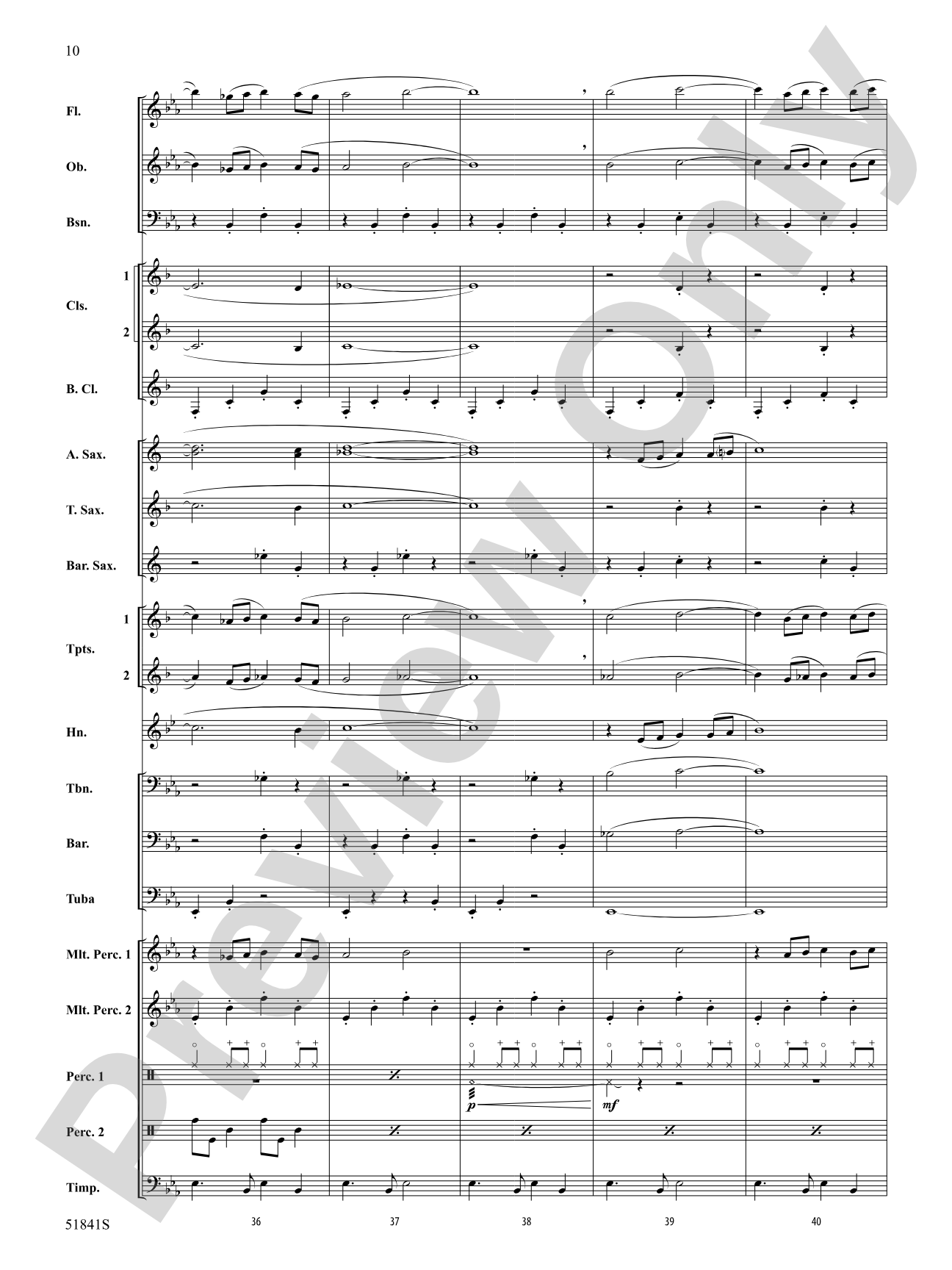 Tock: Concert Band Conductor Score & Parts