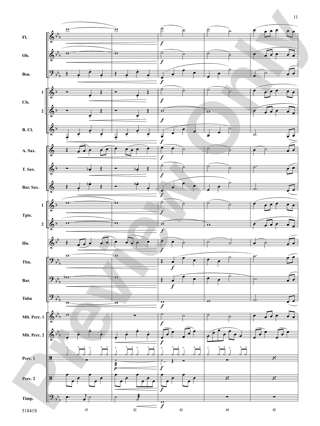 Tock: Concert Band Conductor Score & Parts