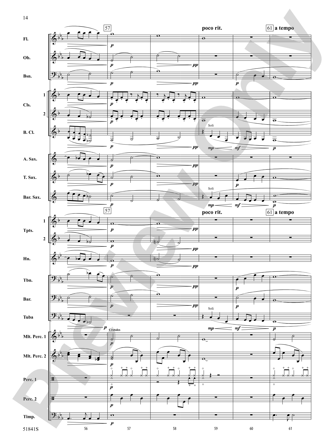 Tock: Concert Band Conductor Score & Parts