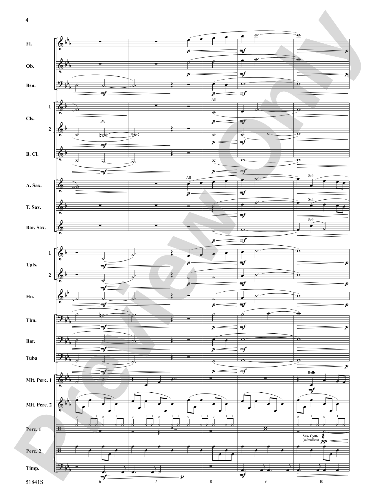 Tock: Concert Band Conductor Score & Parts