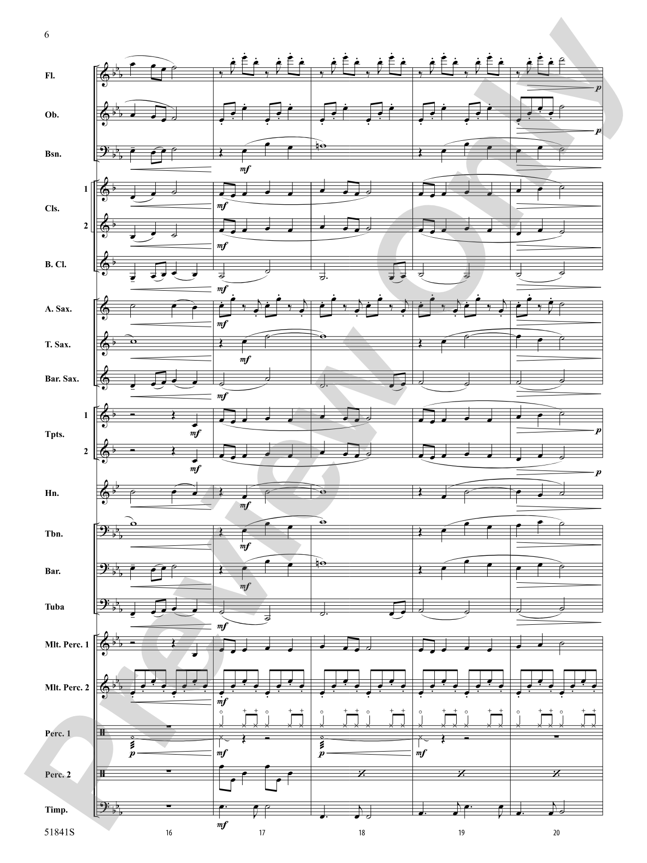 Tock: Concert Band Conductor Score & Parts