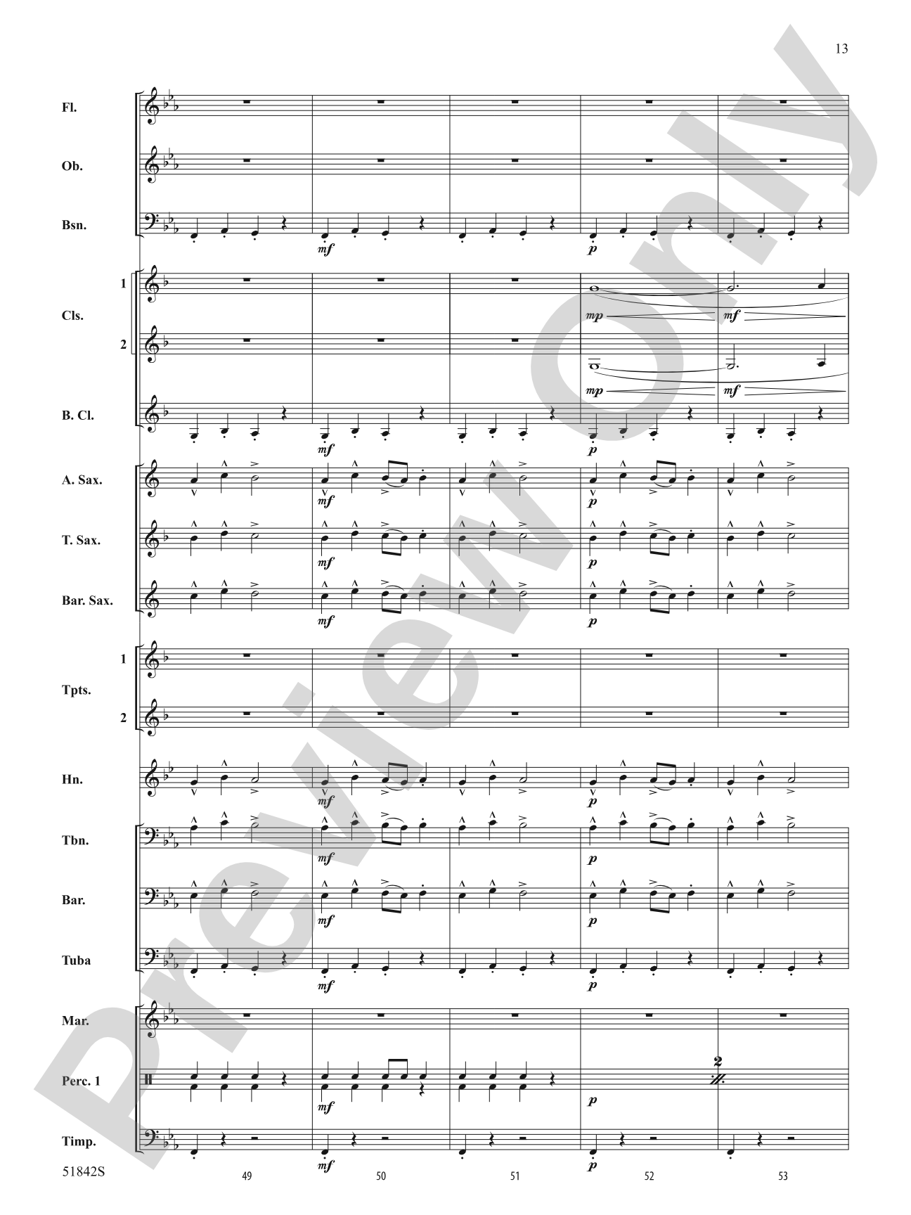 Pavanne: Concert Band Conductor Score & Parts